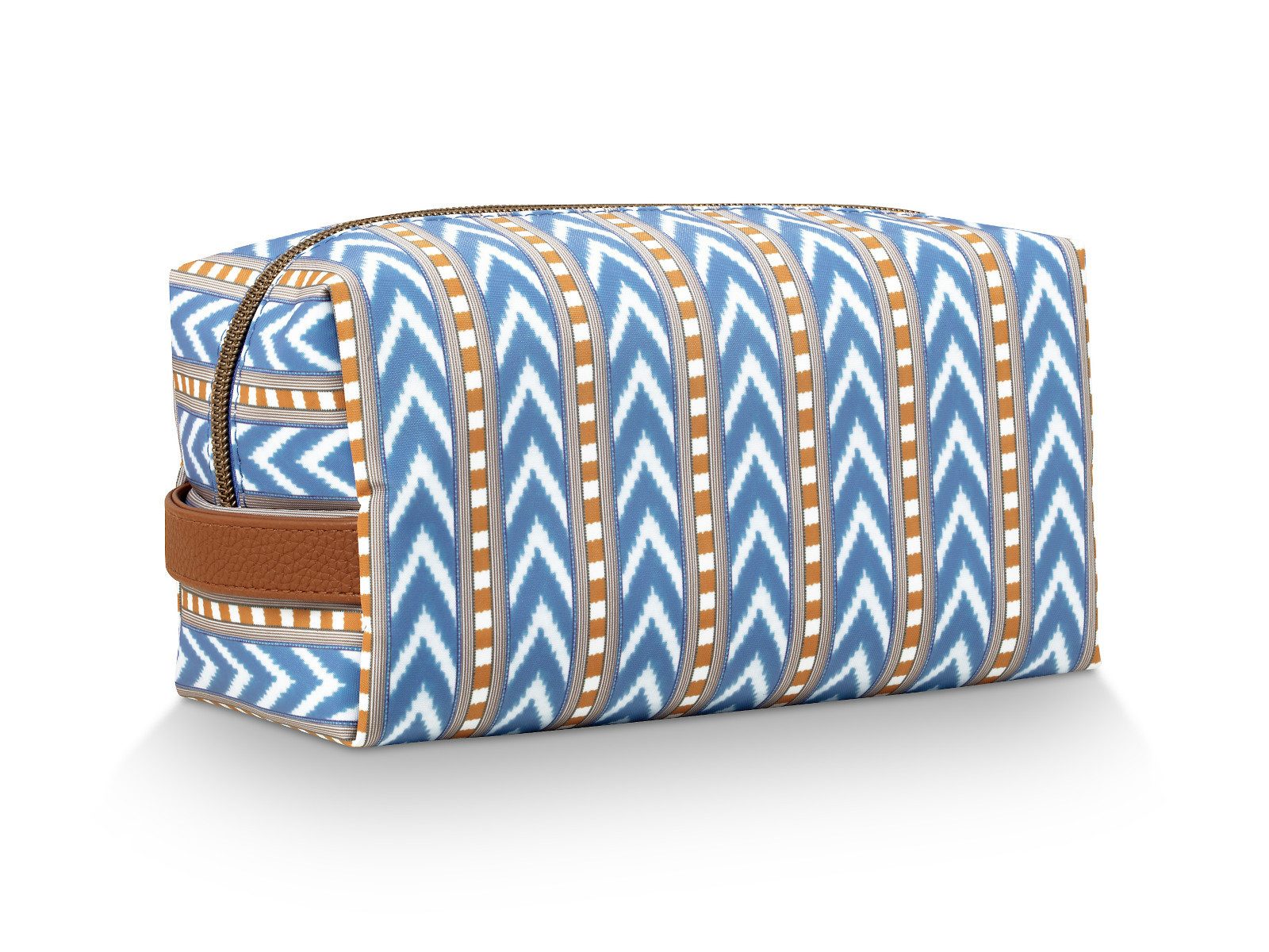PiP Studio Kulturbeutel Coco Kosmetiktasche medium Samba Stripe blau 21,5x10x10,5cm