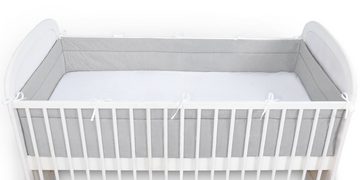 Amilian Bettnestchen Bettumrandung 420x30 cm für Babybett 140 x 70 cm geeignet (rundherum), (Nestchen, Kantenschutz), Bettausstattung, Bettschlange, Umrandungen