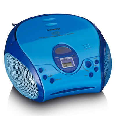 Lenco SCD-24 Boombox mit CD Player, FM radio und Stickern Boombox (FM-Tuner)