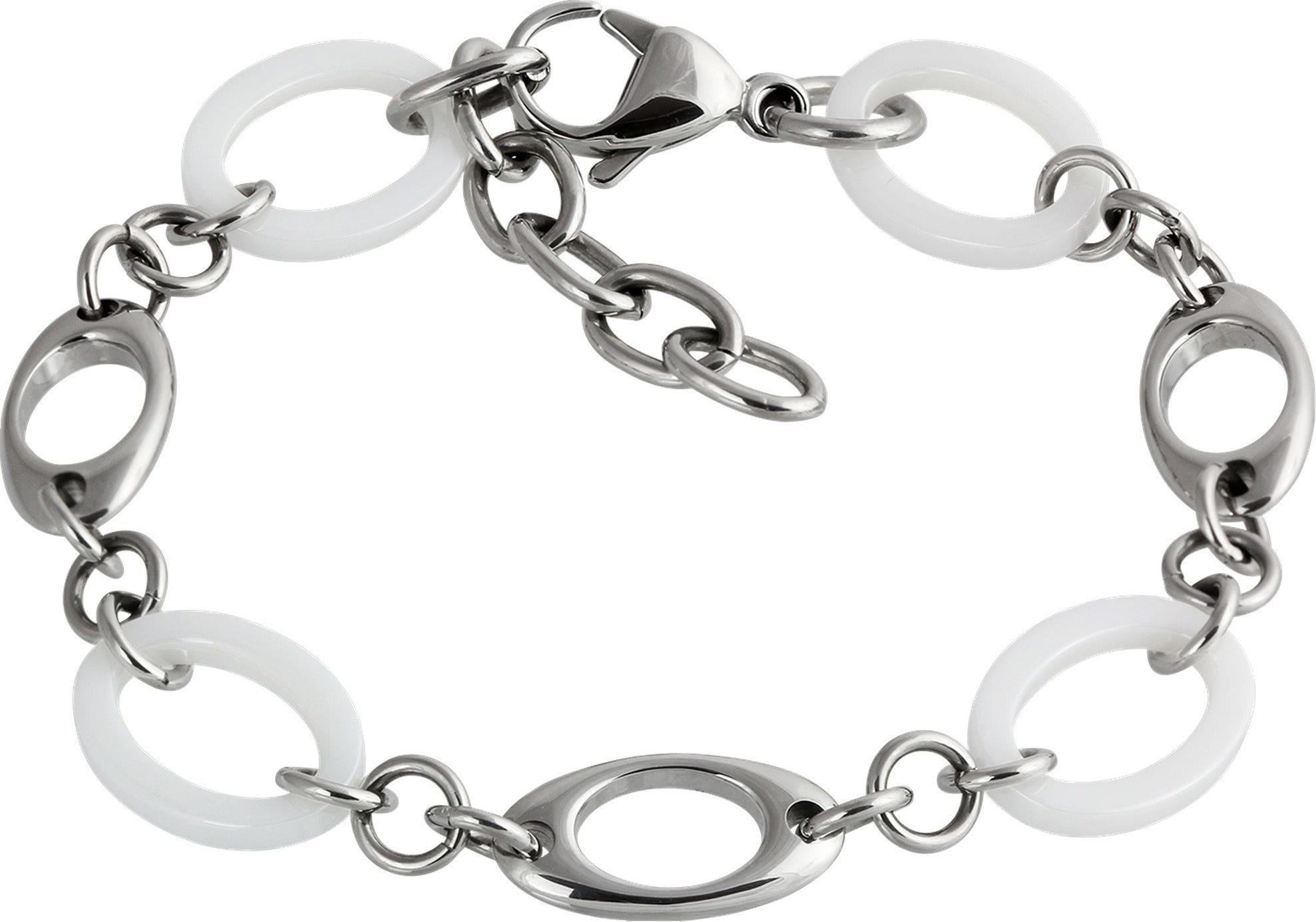 Amello Edelstahlarmband Amello Kegel Armband silber weiß (Armband), Armbänd günstig online kaufen