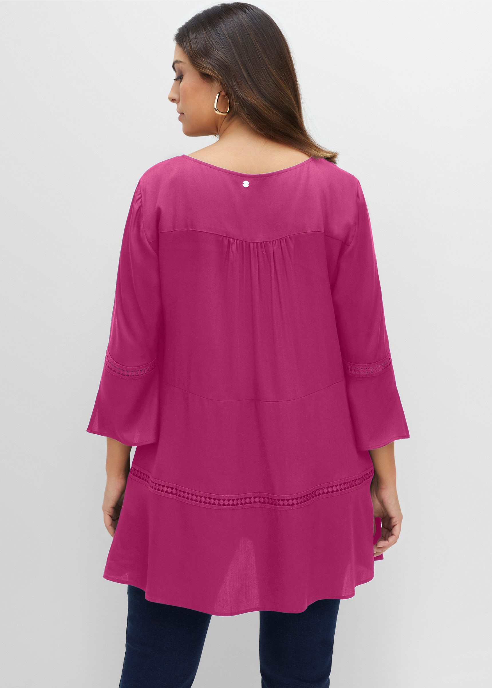 Sheego Klassische Bluse Tunika 3/4-Arm