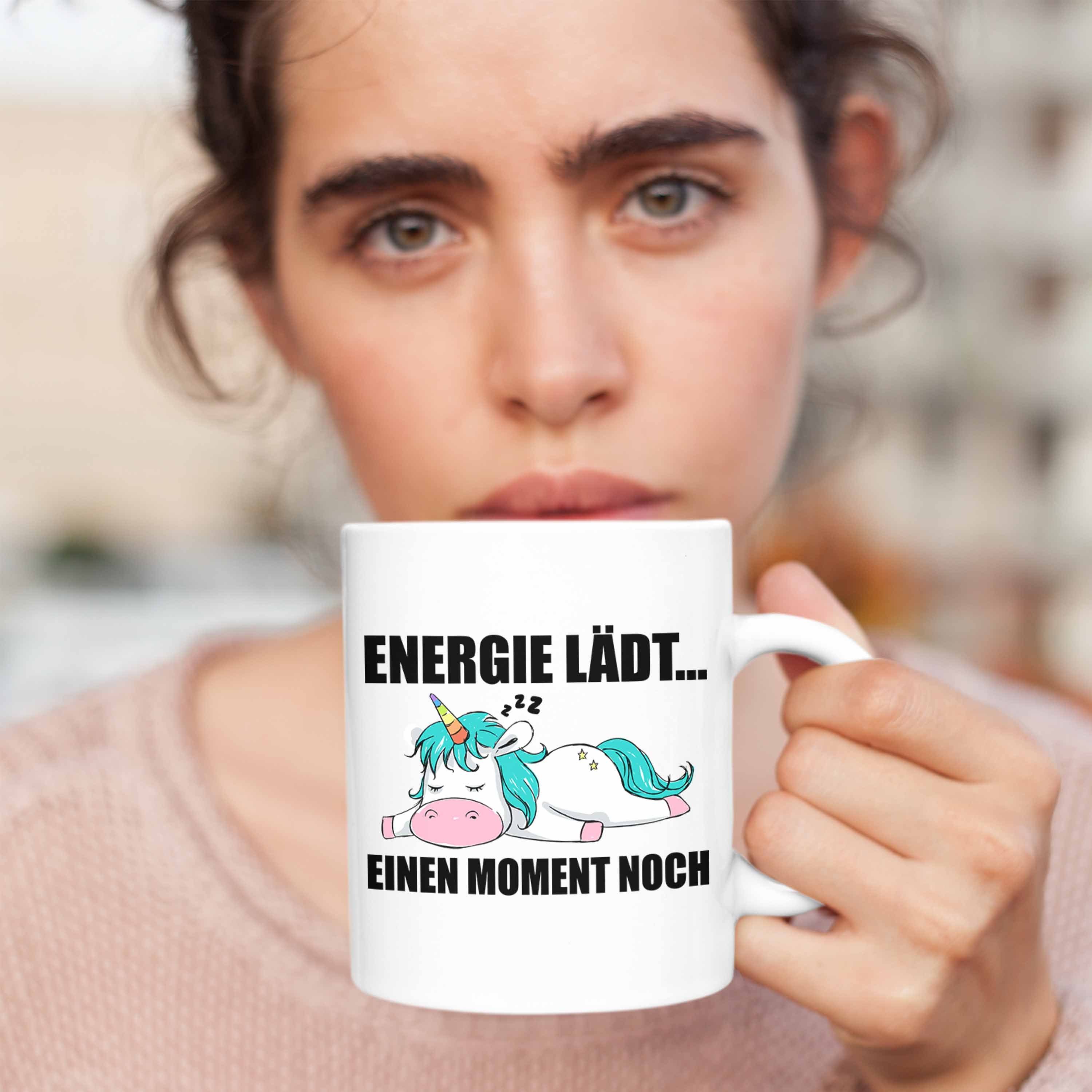 Frauen Trendation - Einhorn Weiss Geschenk Spruch Tasse Arbeitskollege mit Tasse Kollege Kaffeetasse Trendation