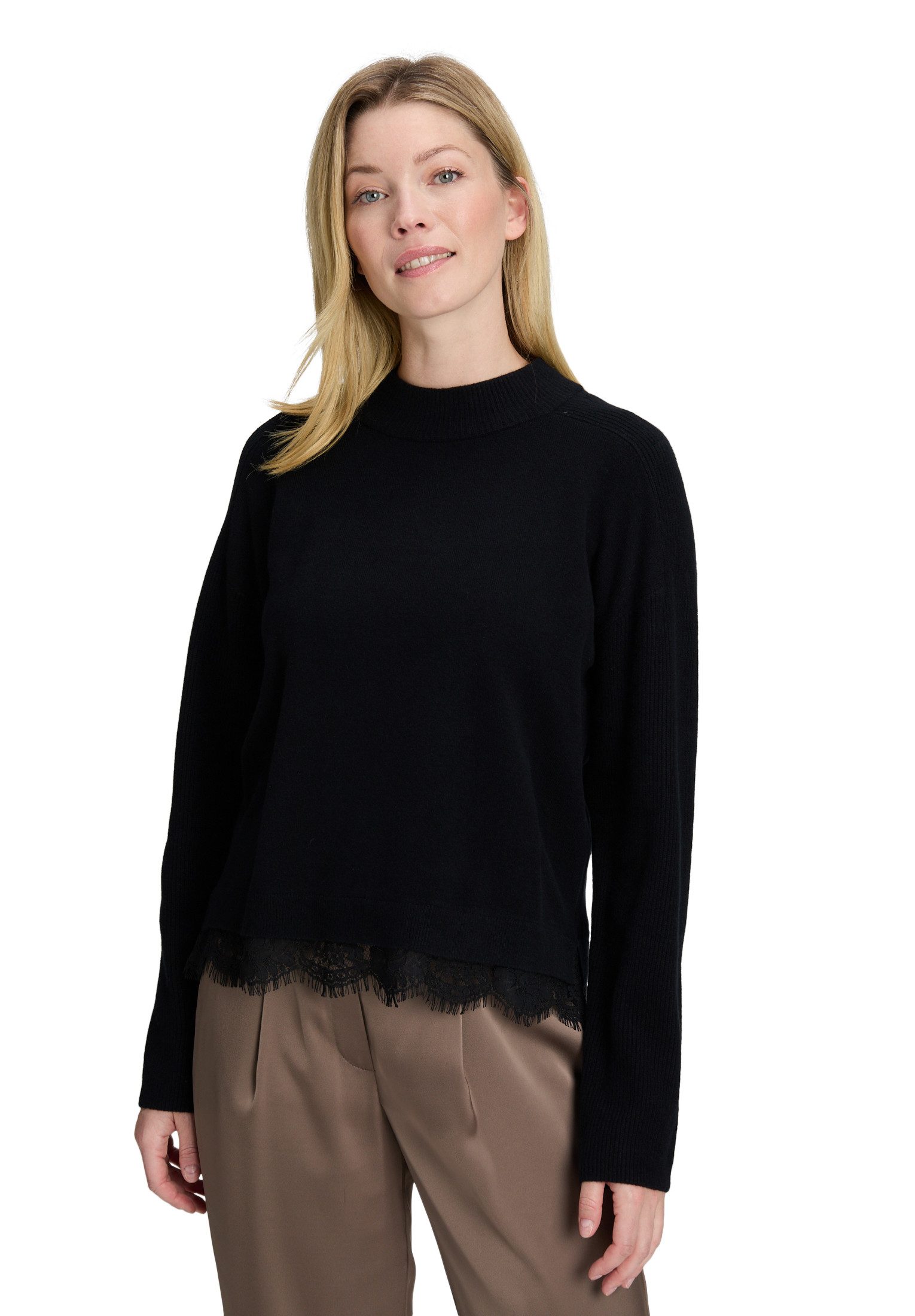 Betty Barclay Strickpullover Damen mit Spitzenkante (1-tlg)