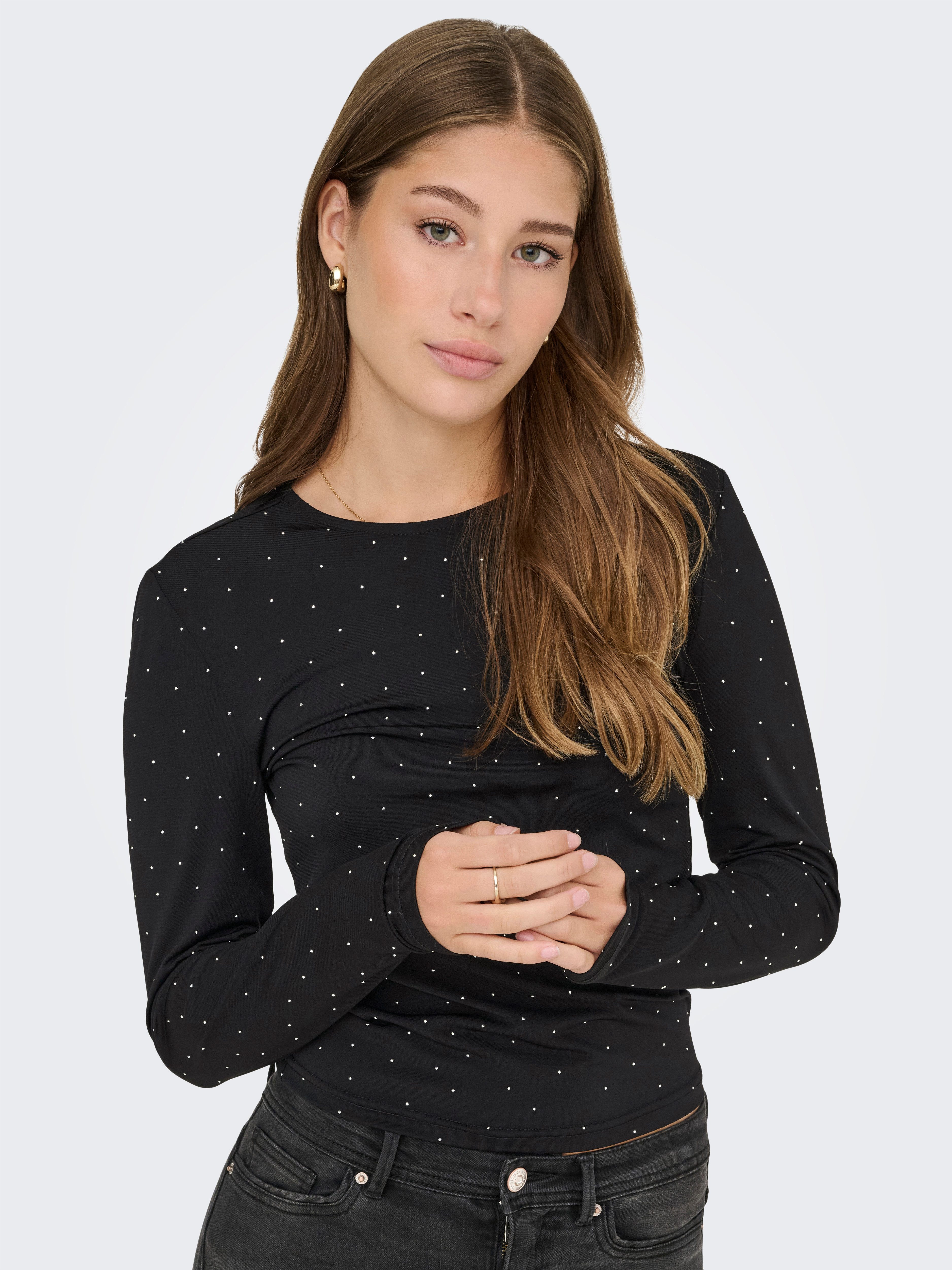 ONLY Langarmshirt ONLZITA L/S O-NECK TOP günstig online kaufen