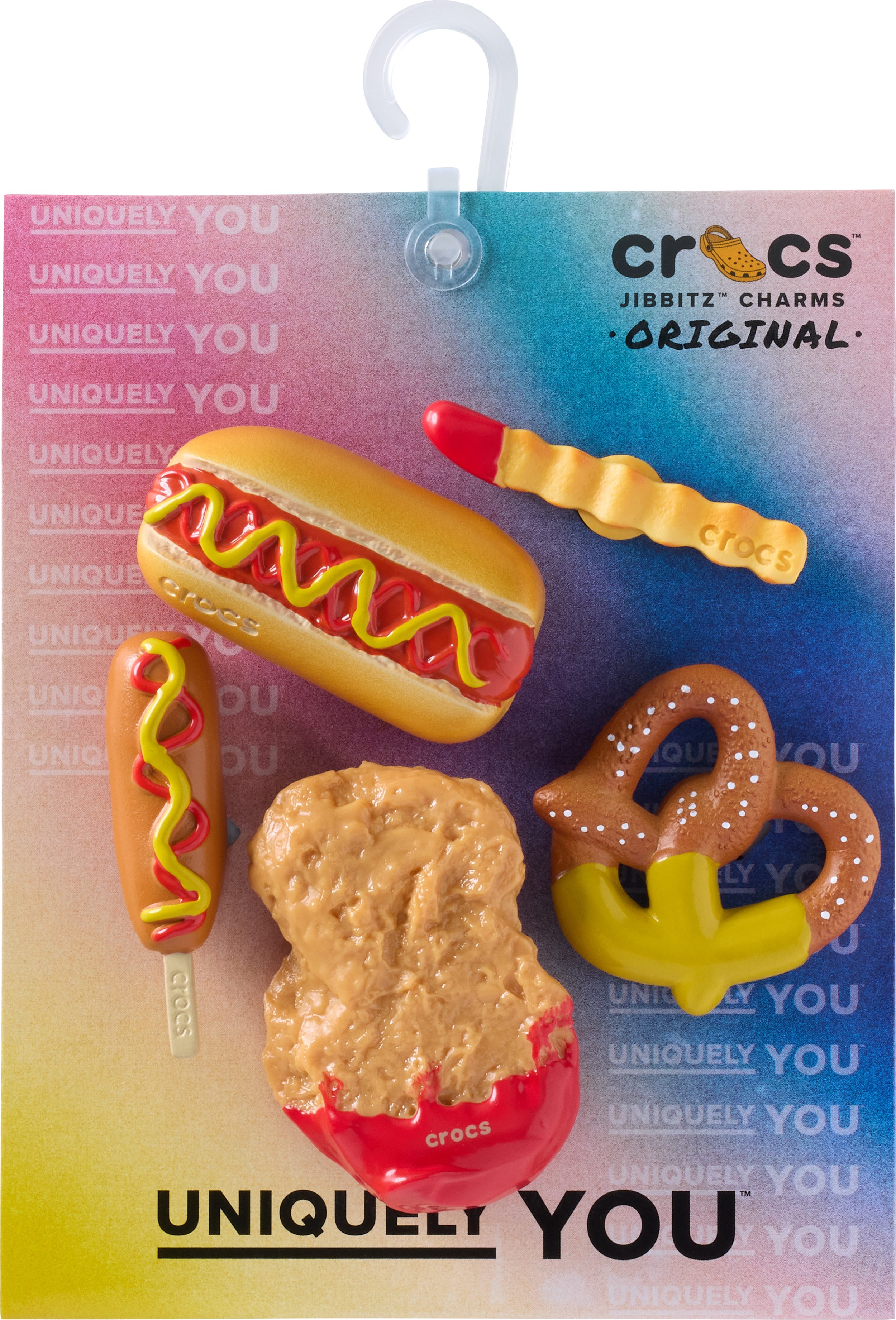 Crocs Schuhanstecker Jibbitz™ YUM Dipped Junk Food (Set, 5-tlg., Kein Spielzeug. Nicht für Kinder unter 3 Jahren geeignet), Anstecker für Crocs Schuhe mit Food  – Bild 4 von 4