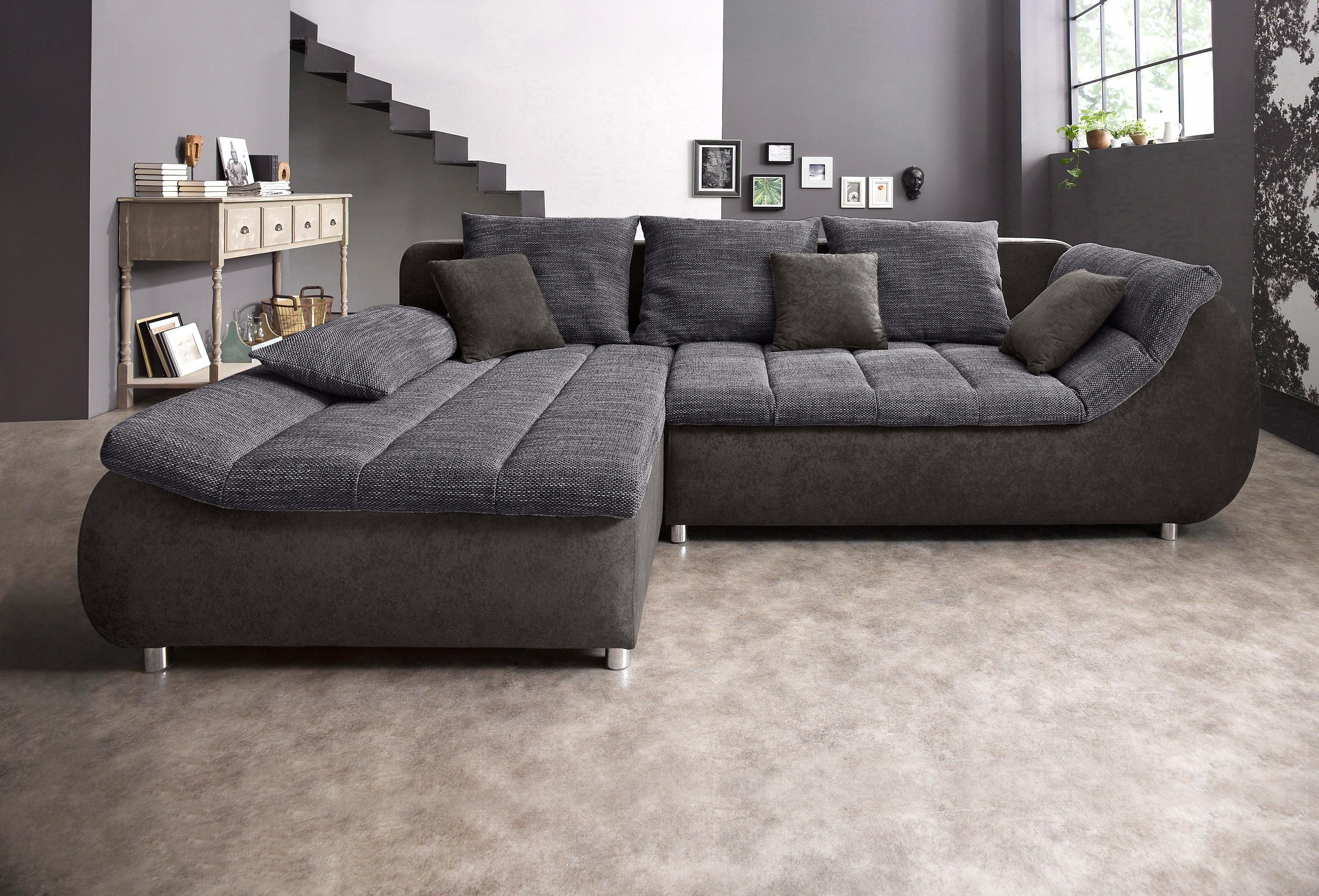 INOSIGN Ecksofa "Imola elegant und bequem, aktuelle Steppung im Sitz, L-For günstig online kaufen