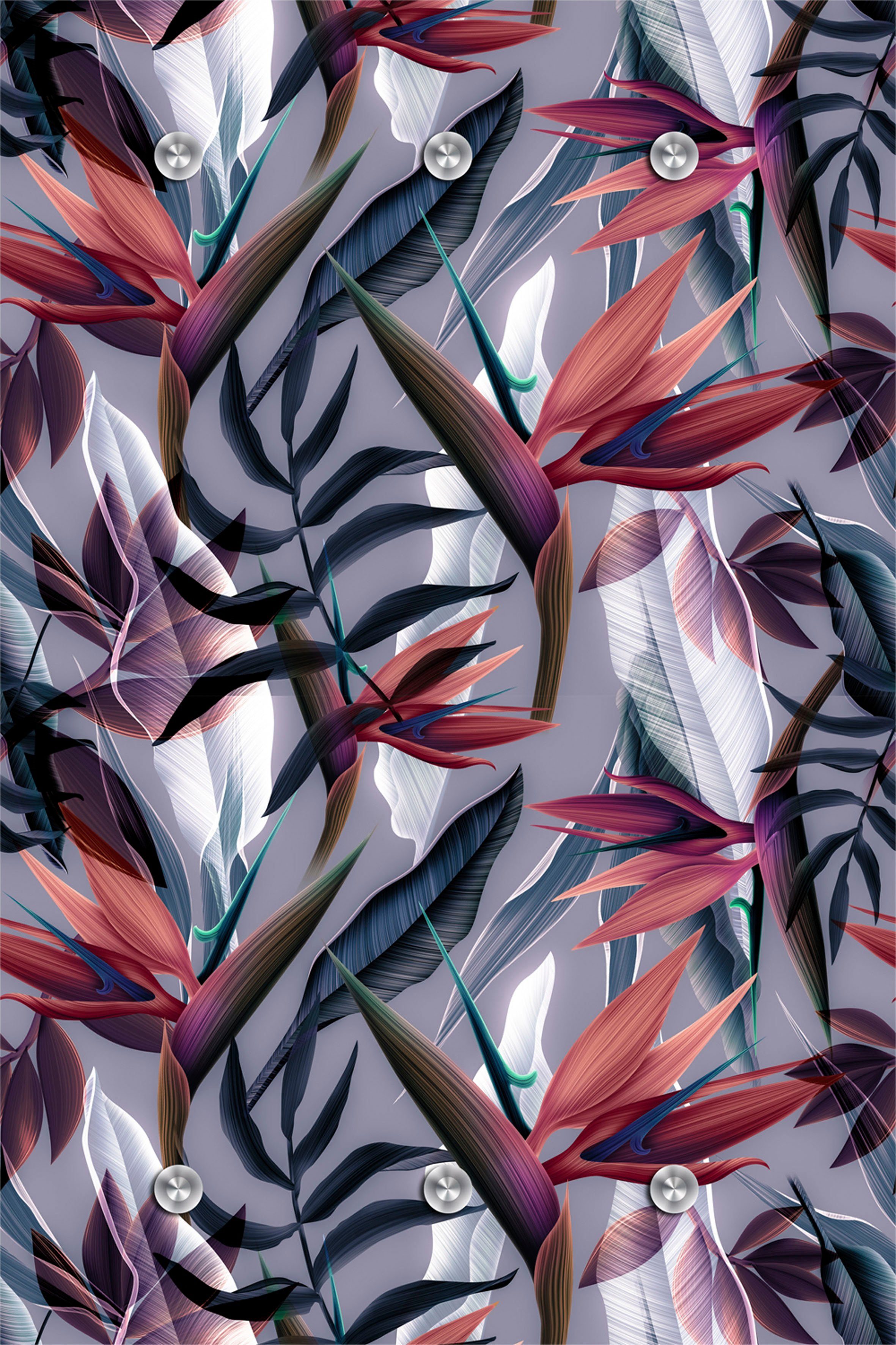 queence Garderobenleiste Pflanzen, mit 6 Haken, 80 x 120 cm