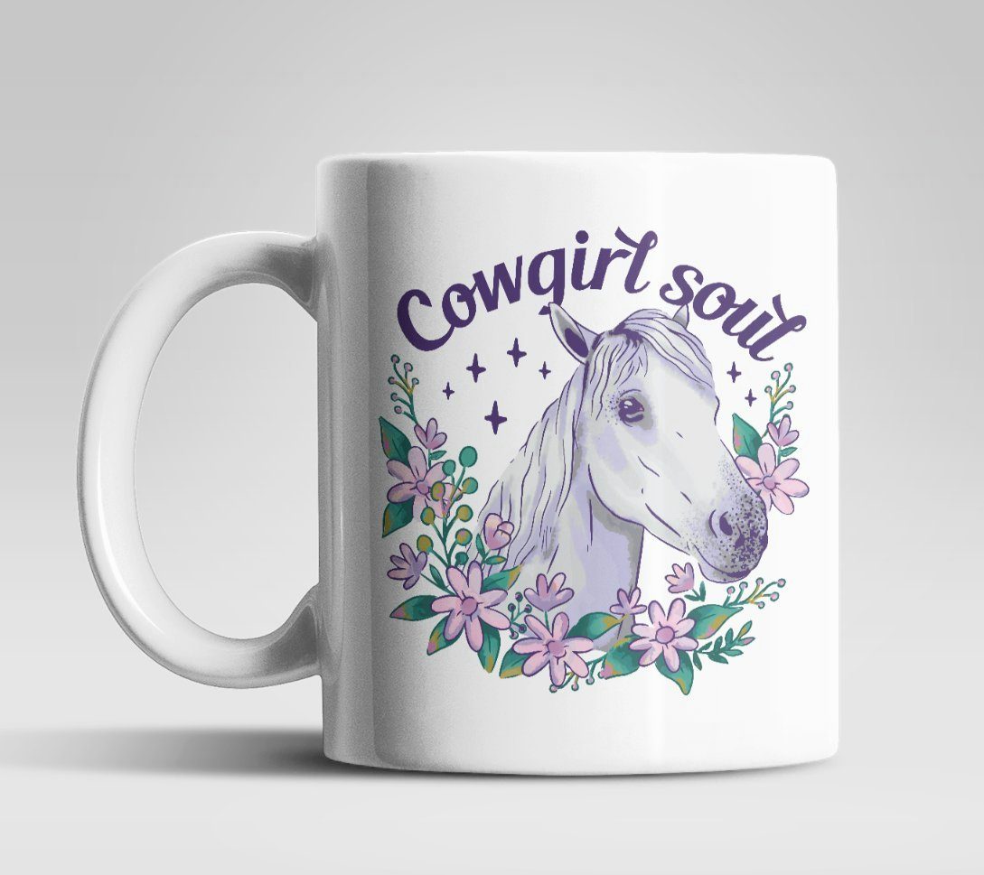 WS-Trend Tasse Teetasse Cowgirl für 330 Mädchen, Pferd Soul ml Keramik, Kakaotasse Kaffeetasse