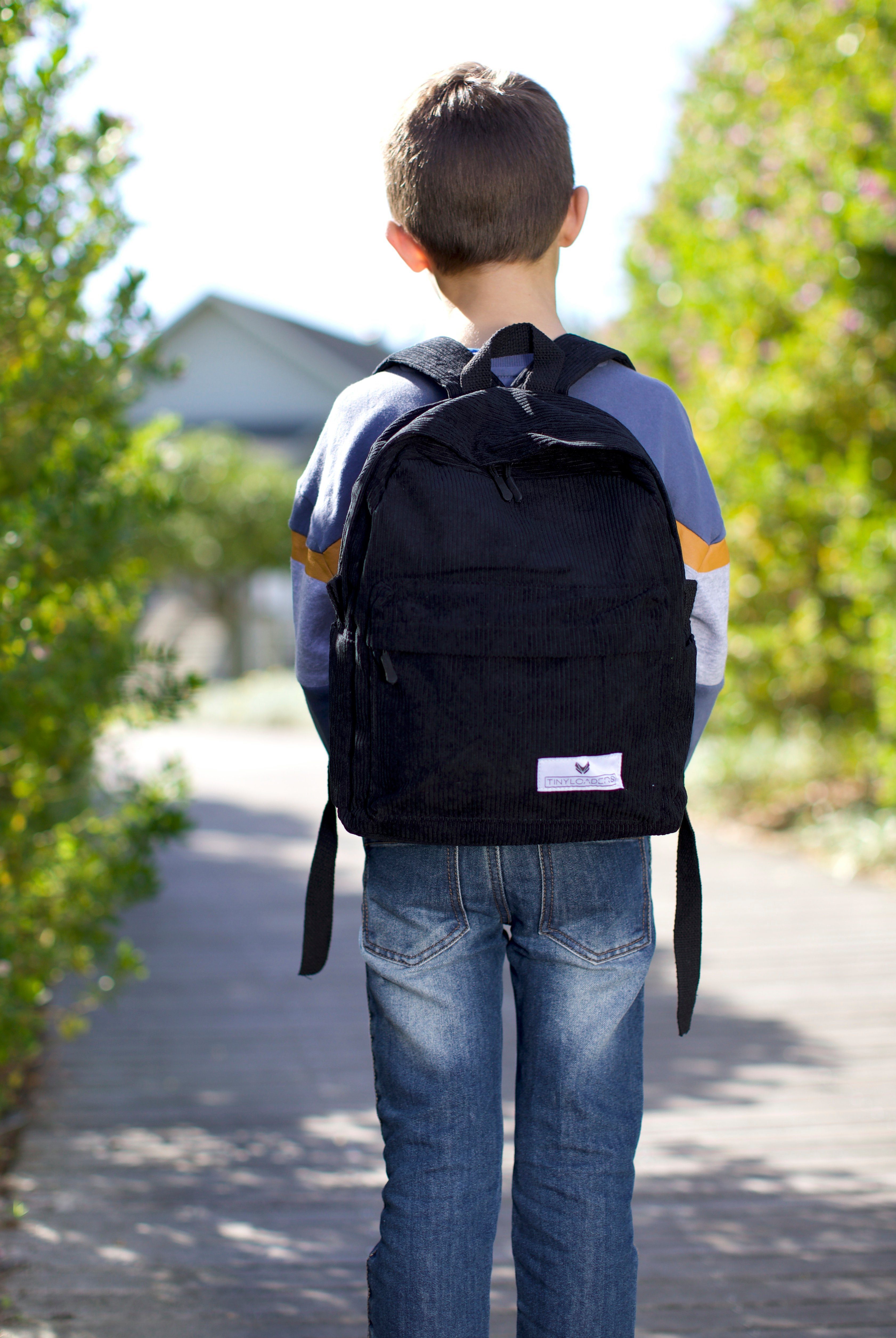 TINYLOADERS Kinderrucksack Kinderrucksack Kord Kinder Rucksack Backpack Kordrucksack, Rucksack Kinder, Innentasche, PFC-frei, Robuste Zipper, Kordrucksack