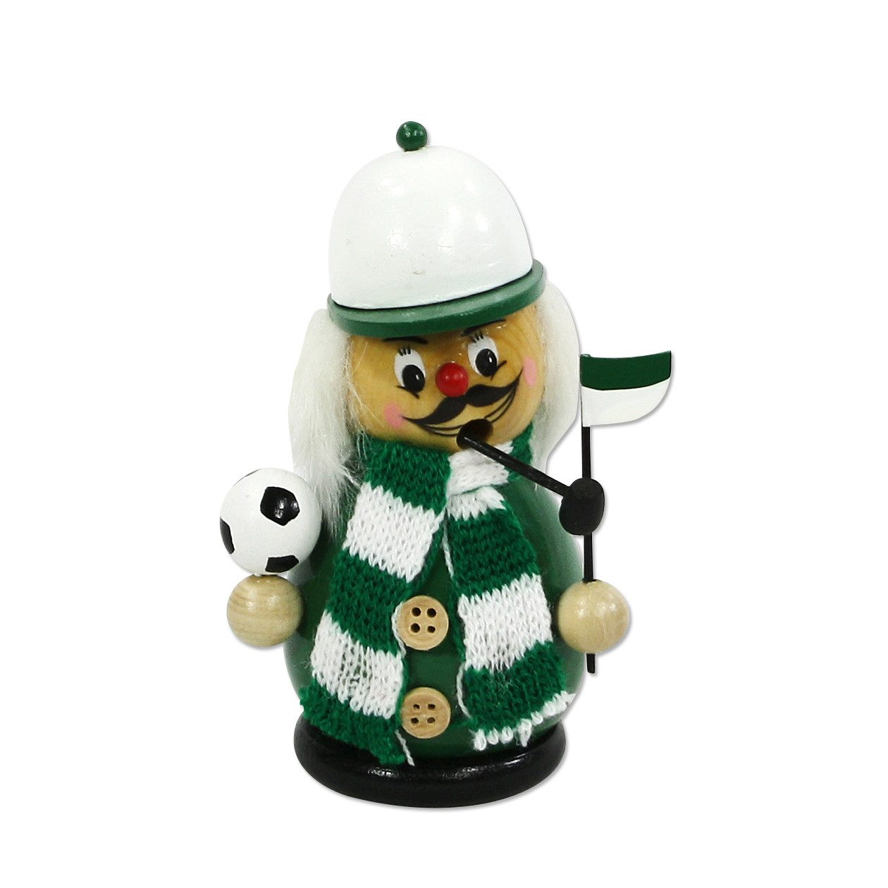 Dekohelden24 Räuchermännchen Räuchermann Fussballer in verschiedenfarbigen Outfit´s, Größe ca. 12, (1 St)