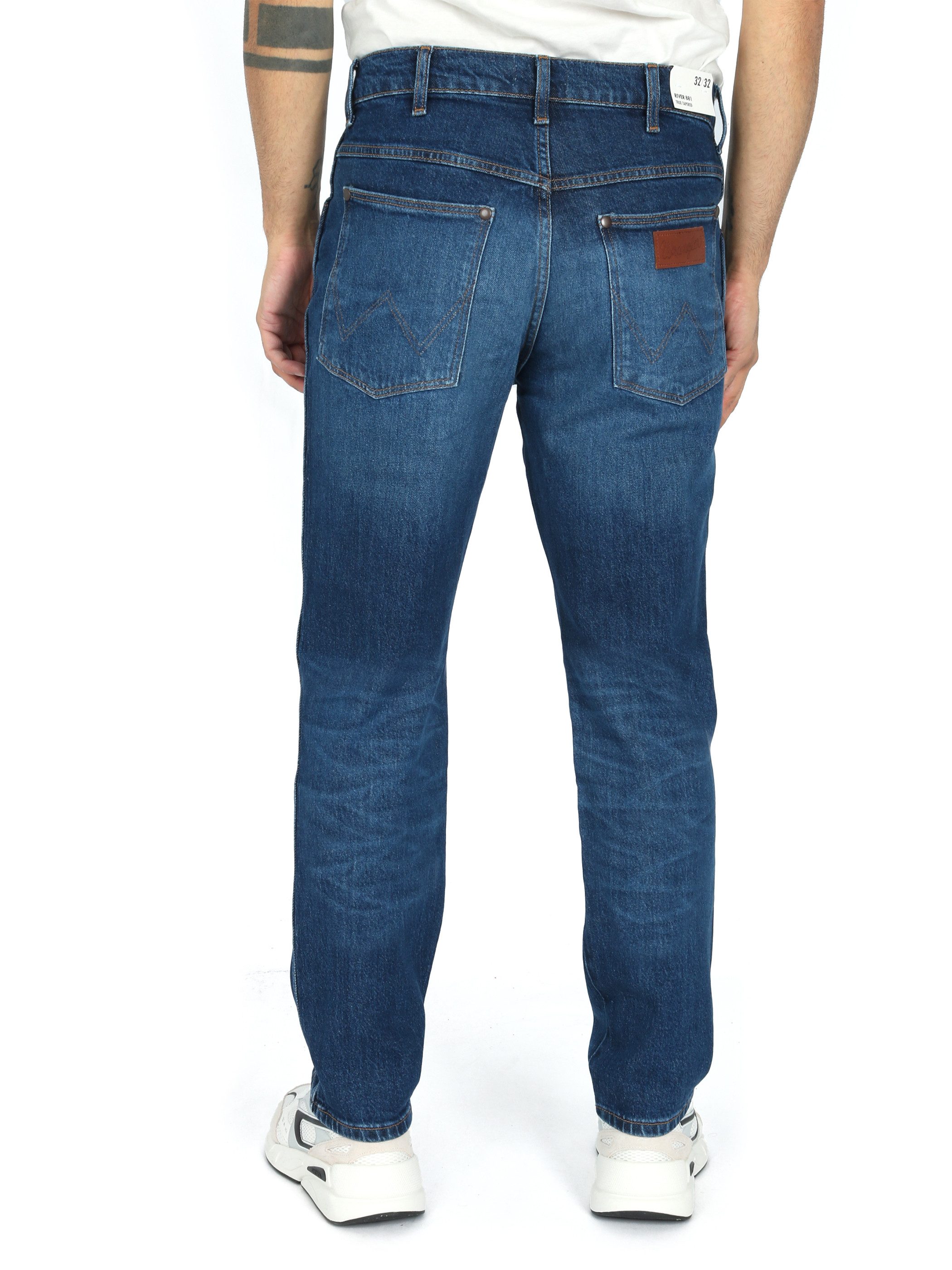 Wrangler Tapered-fit-Jeans Regular Fit mit zulaufendem Bein - RIVER FADED H günstig online kaufen