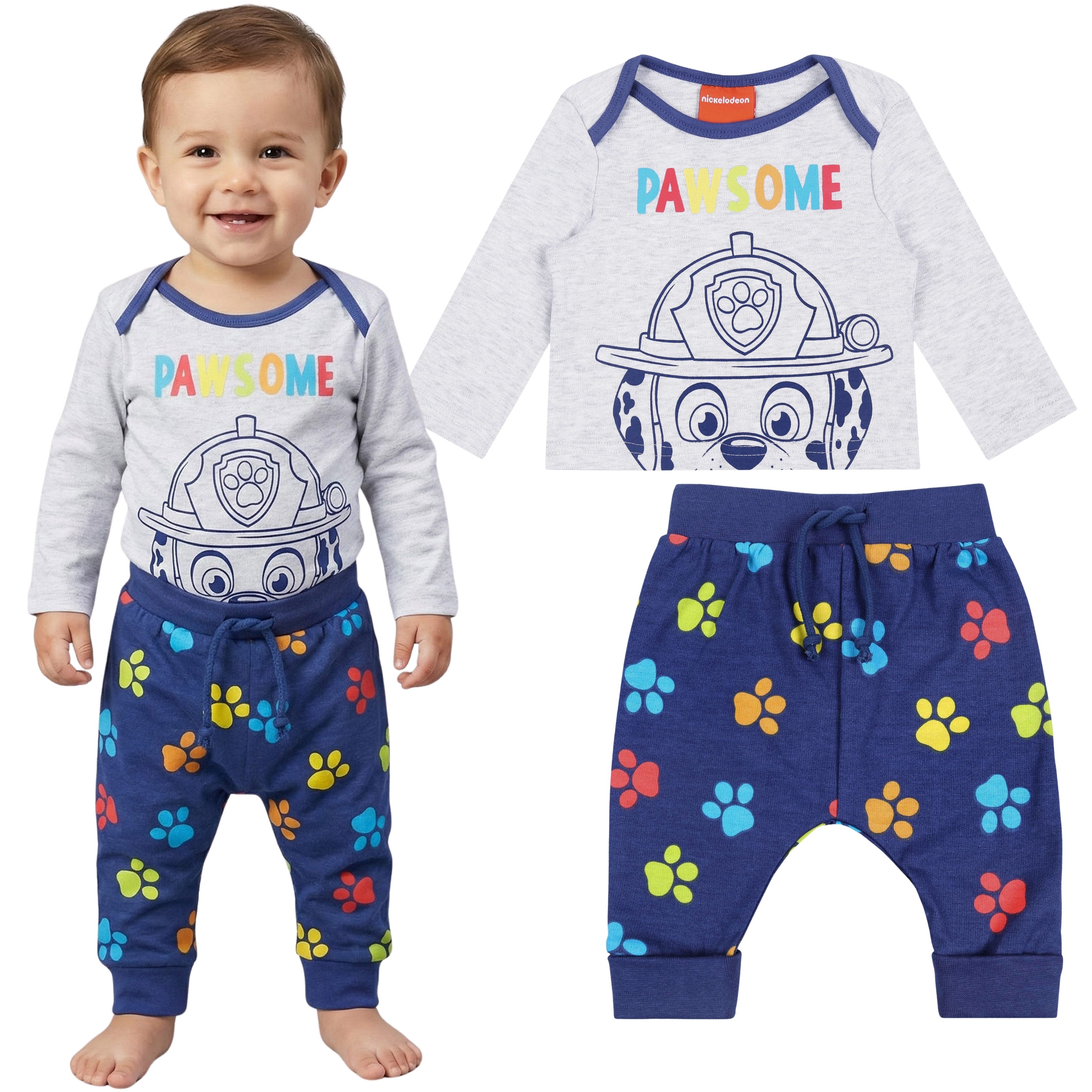 Langarmshirt & Hose Paw Patrol Baby Jogginganzug 2-teilig aus Baumwolle für Jungen Set