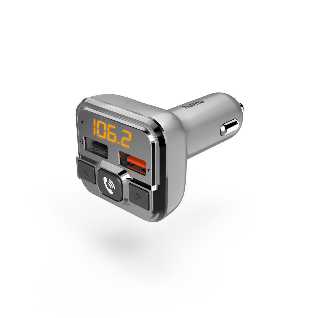 Hama Bluetooth® FM-Transmitter für Autoradio Freisprecheinrichtung 2x USB  Bluetooth-Adapter zu USB 3.0 Typ A, Direkte MP3-Audio-Wiedergabe über  integrierten Micro-SD-Karten- oder USB-Slot