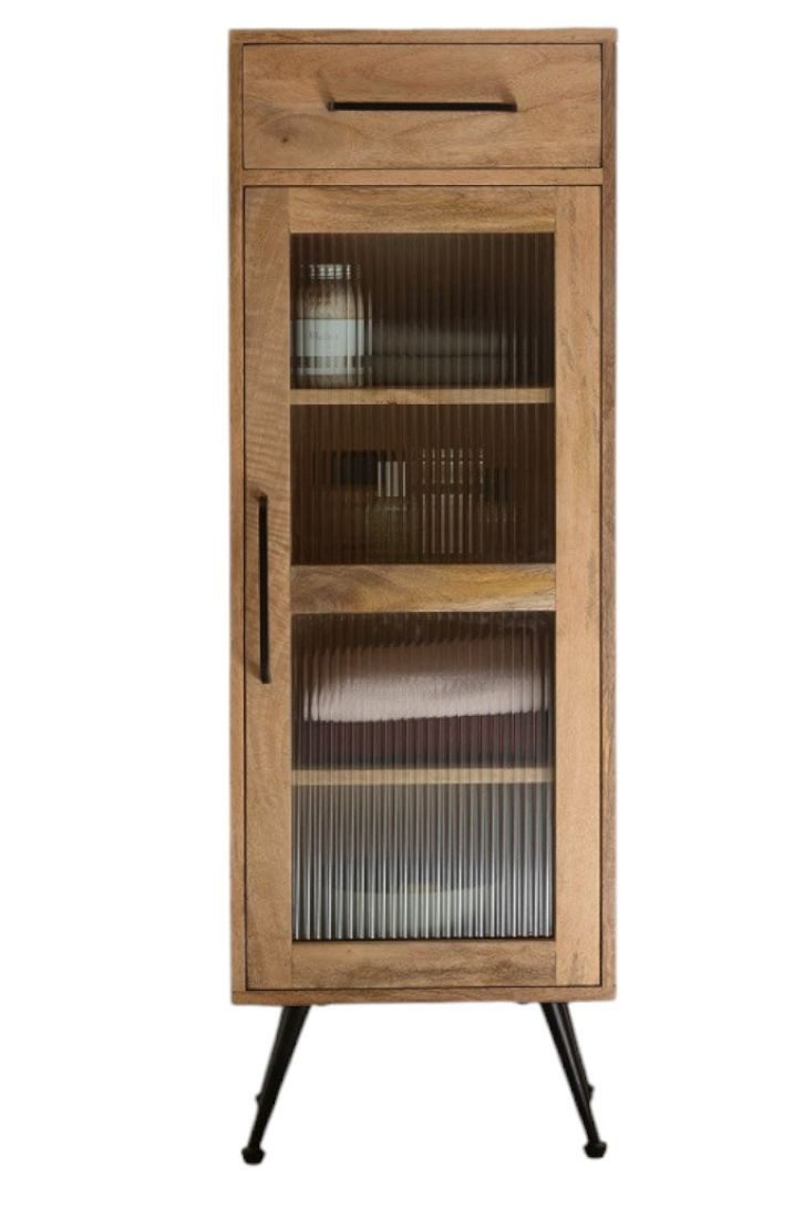 Main Möbel Midischrank Badmidischrank 42x123cm 'Manchester' Mango honigfarben massiv
