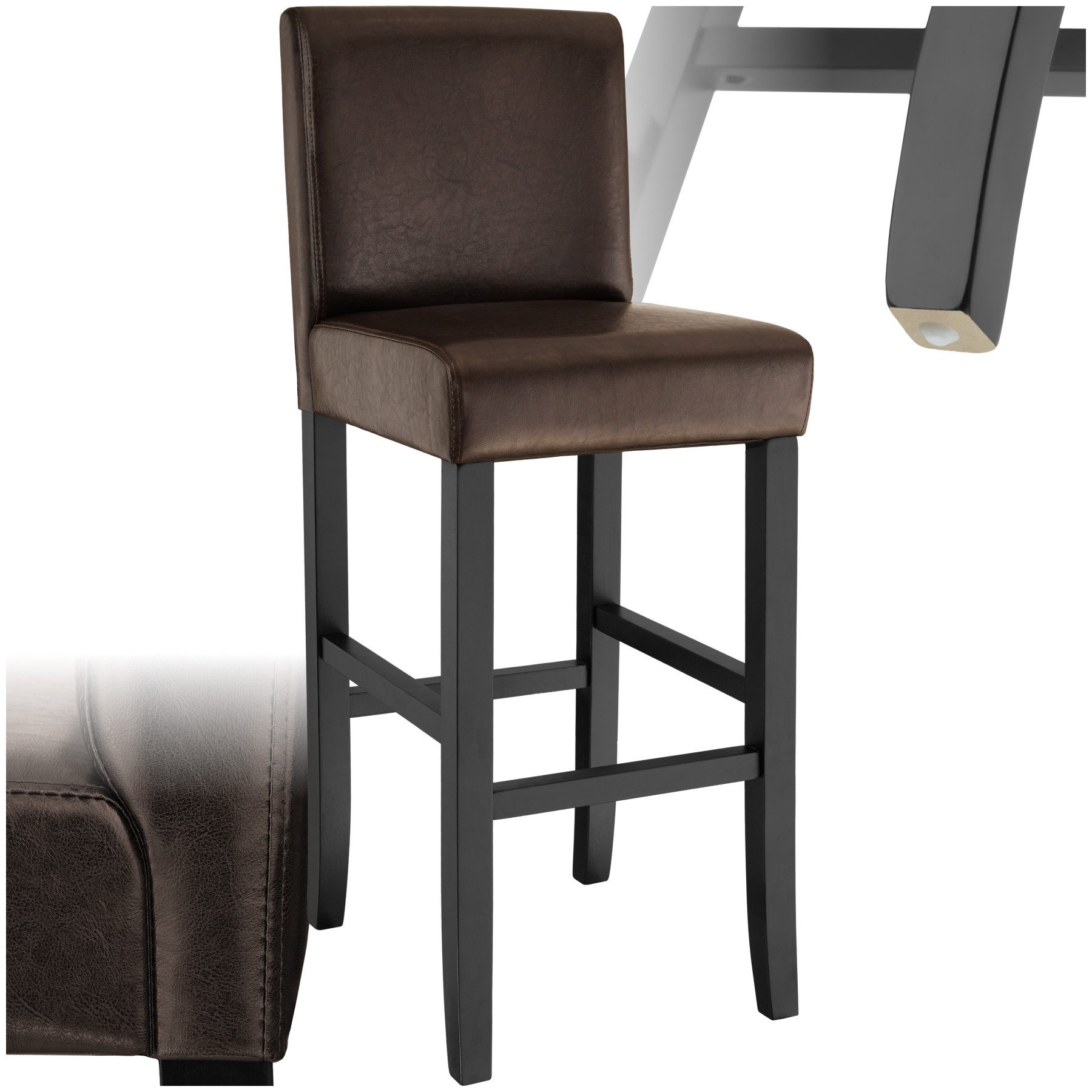 Barhocker Stehhocker aus Kunstleder