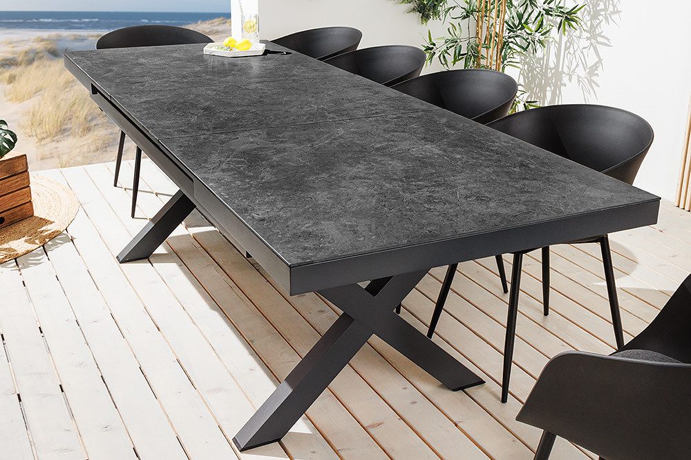 riess-ambiente Gartentisch EMPIRE 180-240cm anthrazit (Einzelartikel, günstig online kaufen
