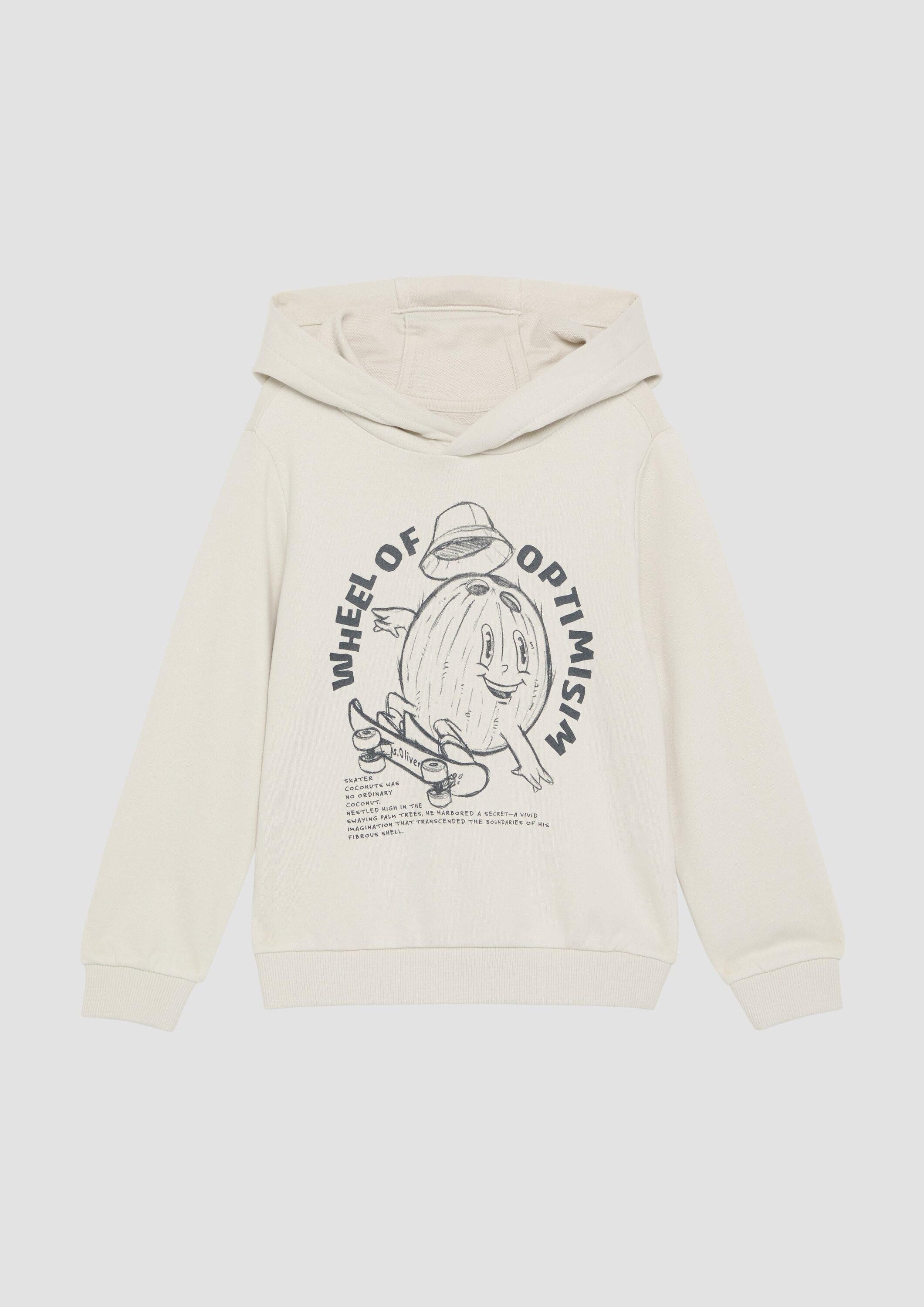 s.Oliver Sweatshirt Sweatshirt Oversized Hoodie mit Frontprint