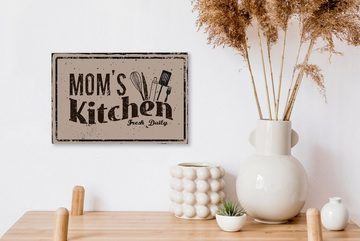 OneMillionCanvasses® Leinwandbild Küche - Mama - Retro, (1 St), Wandbild Leinwandbilder, Aufhängefertig, Wanddeko, 30x20 cm