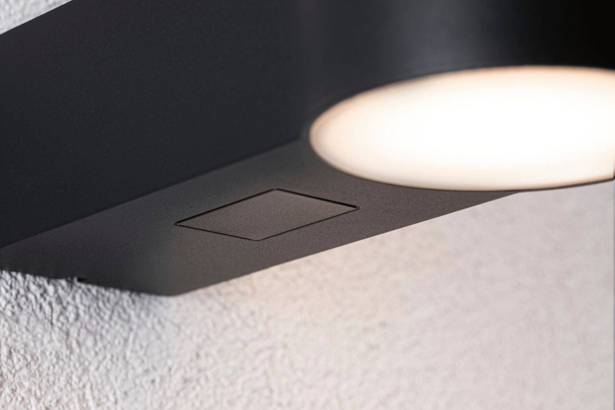 Paulmann LED Außen-Wandleuchte Sienna IP44, PIR-Sensor LED anthrazit fest seewasserresistent 230V integriert, mit Warmweiß