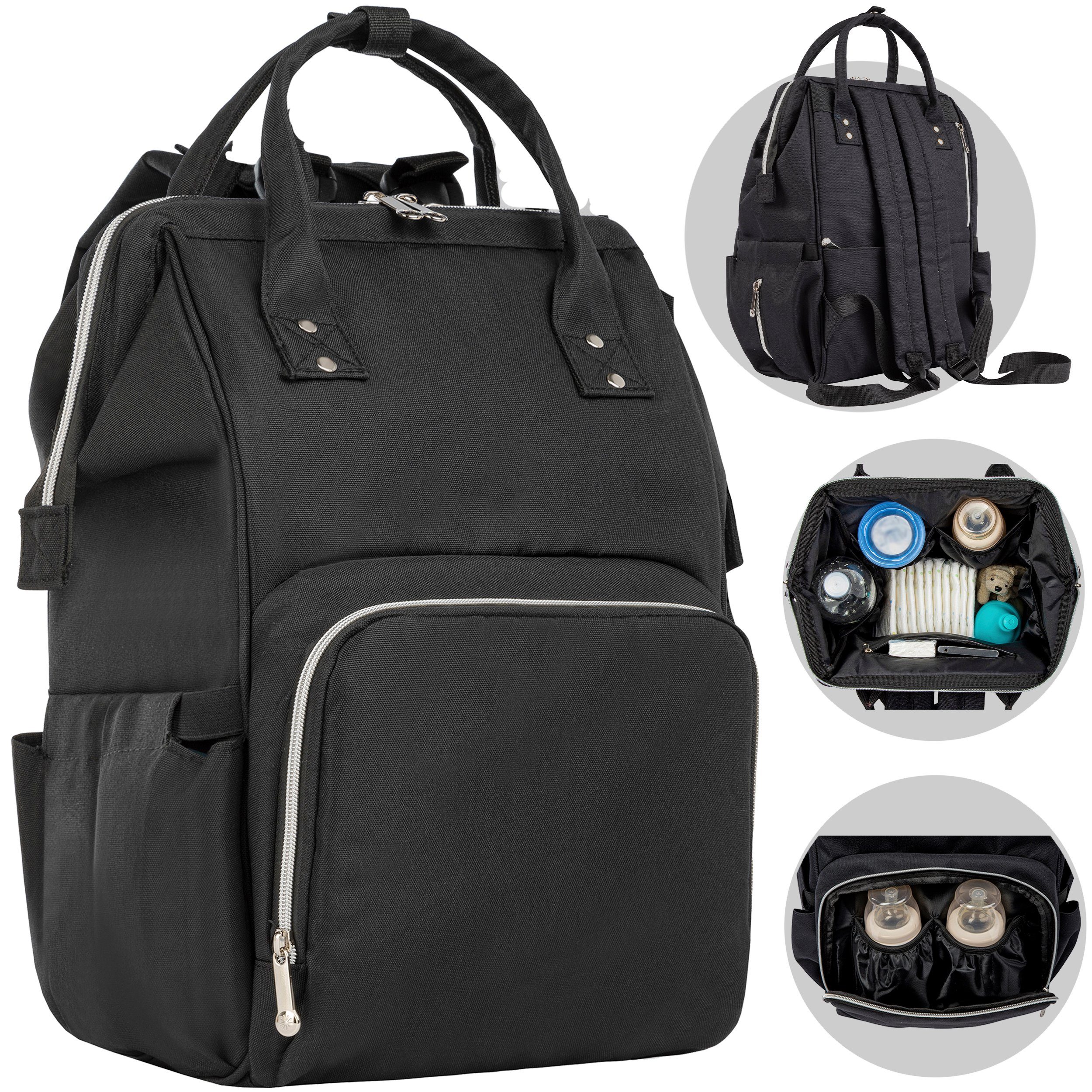 Wickelrucksack Wickelrucksack, Moderne Wickeltasche für unterwegs, XXL Babyrucksack