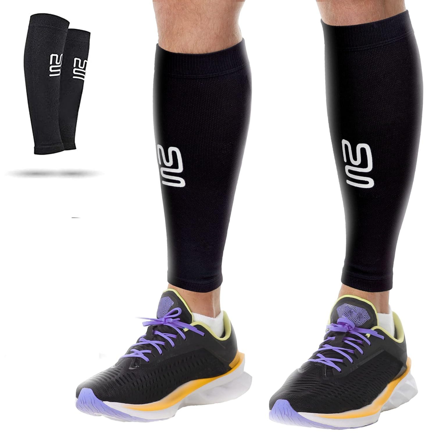 Stützbandage Sports Wadenbandage Kompressionssocken ohne Fuß für Sport Alltag