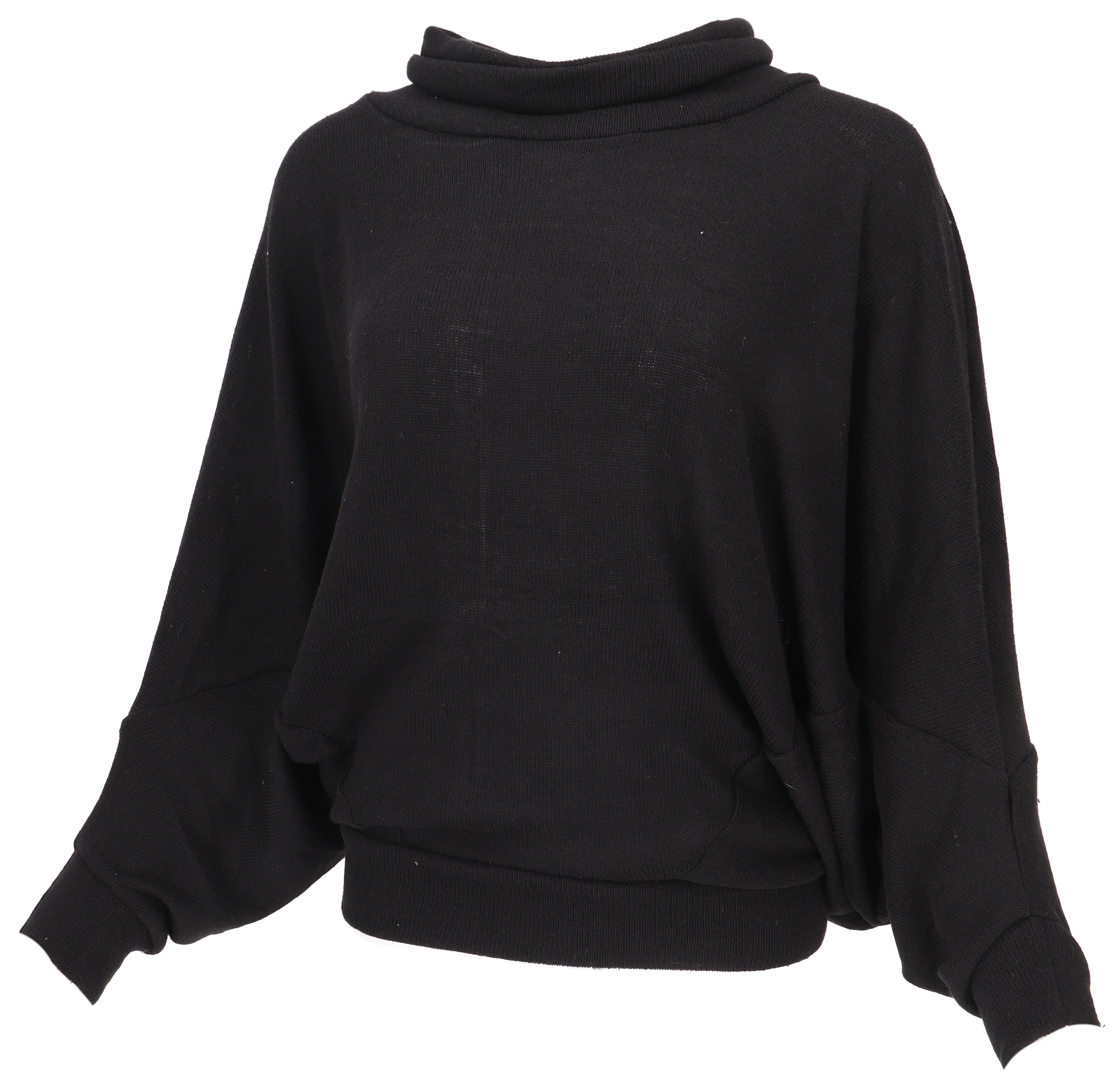 Guru-Shop Longsleeve Oversize Shirt, Rollkragen Strickshirt, günstig online kaufen