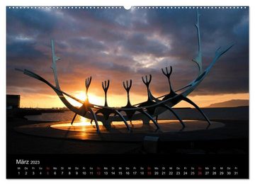 CALVENDO Wandkalender Island (Premium, hochwertiger DIN A2 Wandkalender 2023, Kunstdruck in Hochglanz)