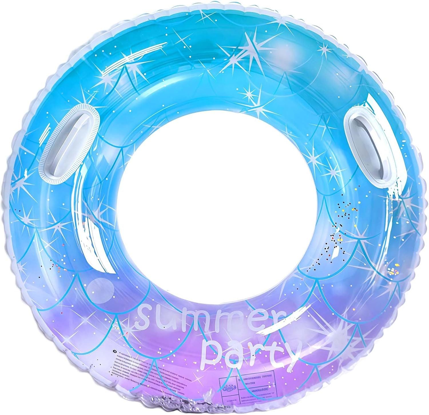 FELIXLEO Schwimmring Erwachsene Aufblasbar mit Griff 80x38 cm Blau Pool Strand. (1-tlg)