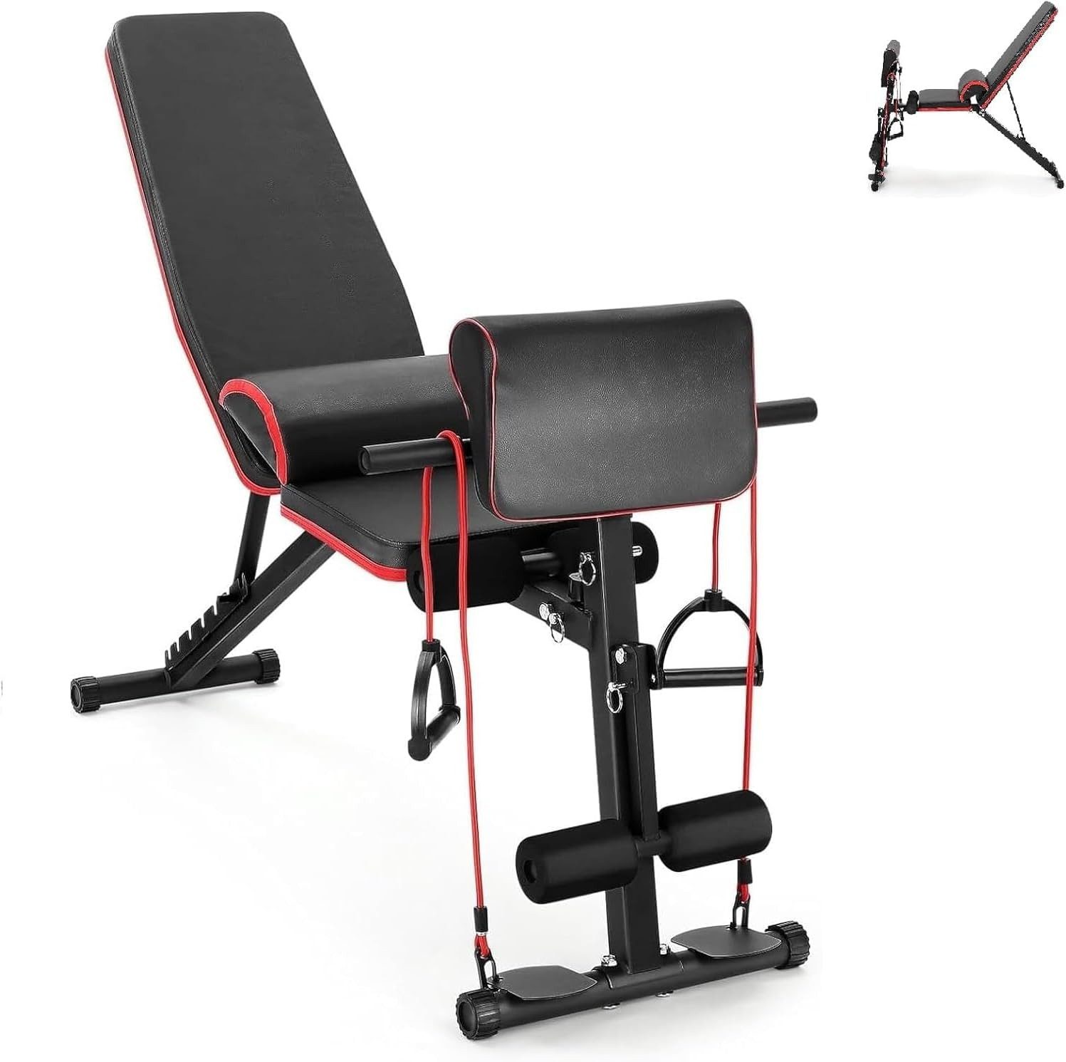 Hantel-Set Klappbare verstellbare Hantelbank – 7 Neigungsstufen Fitness-Bank