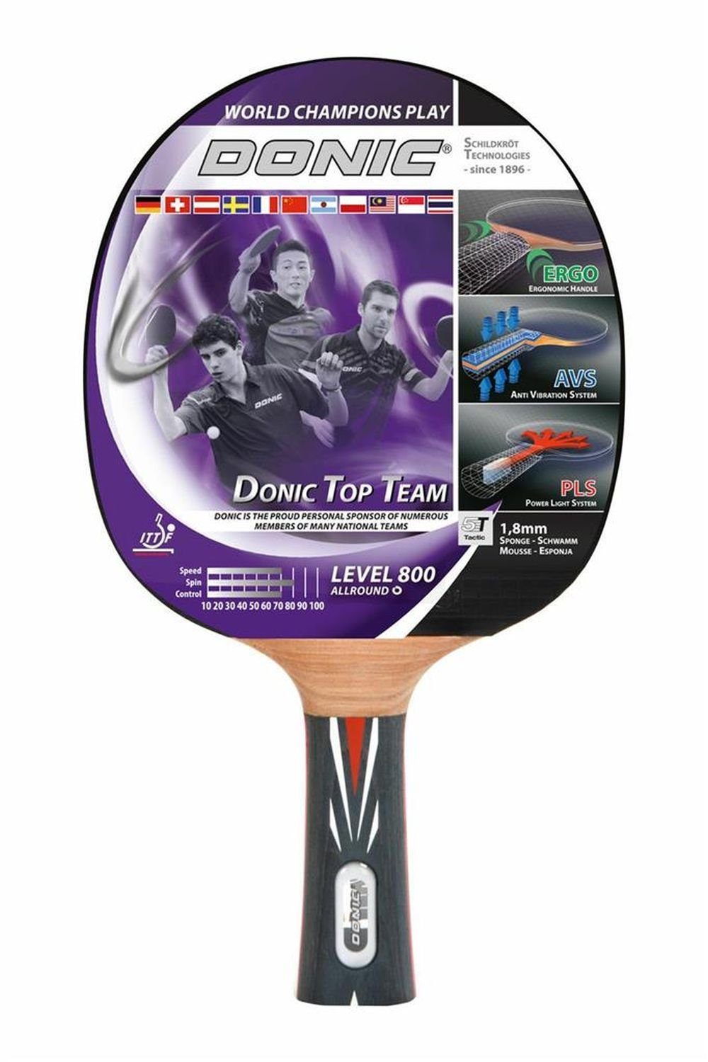 Donic Tischtennisschläger Top Team 800, Tischtennis Ракетки Racket Table Tennis Bat