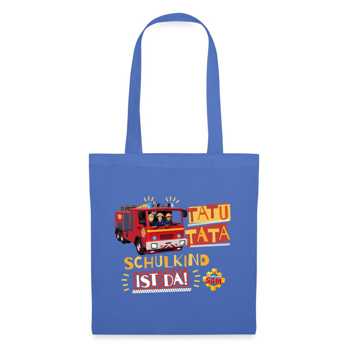 Spreadshirt Henkeltasche Feuerwehrmann Sam™ Tatü Tata Schulkind Ist Da Stoffbeutel (1-tlg)
