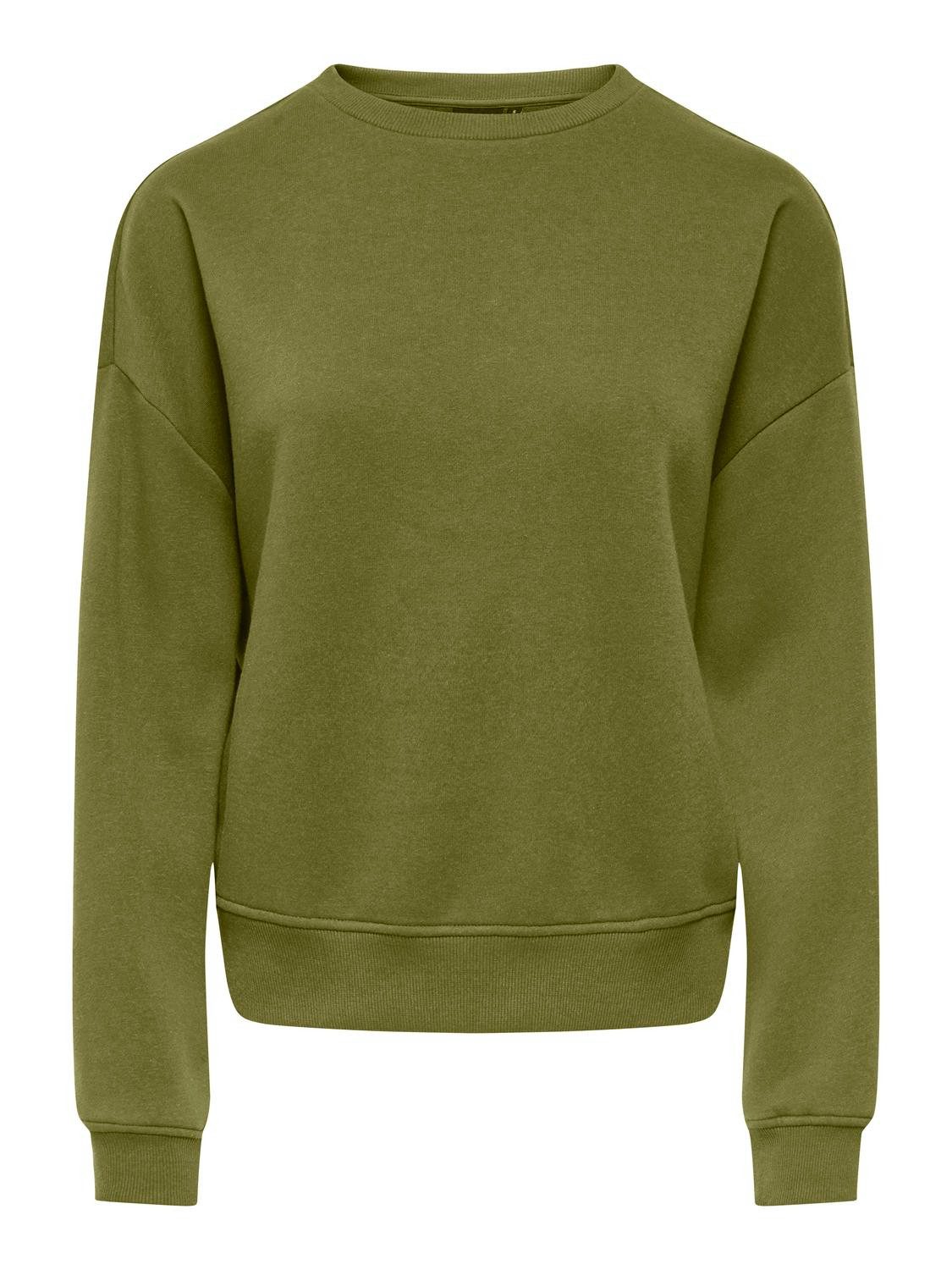 ONLY Sweatshirt ONLSWEAT L/S CREW OVERSIZE SWT Baumwollmischung, loose fit, Rundhals