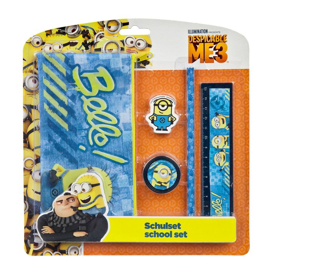 UNDERCOVER Federmäppchen Minions - Schulset, 5-teilig, (5-tlg)