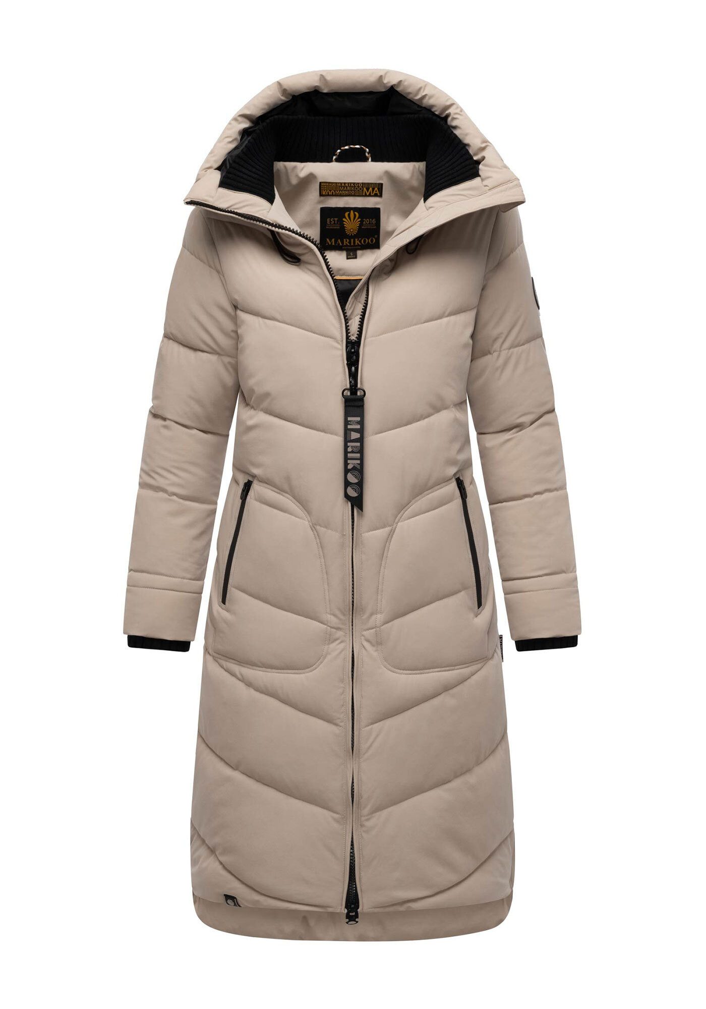 Marikoo Winterjacke Benikoo langer Winter Mantel gesteppt – Bild 5 von 5