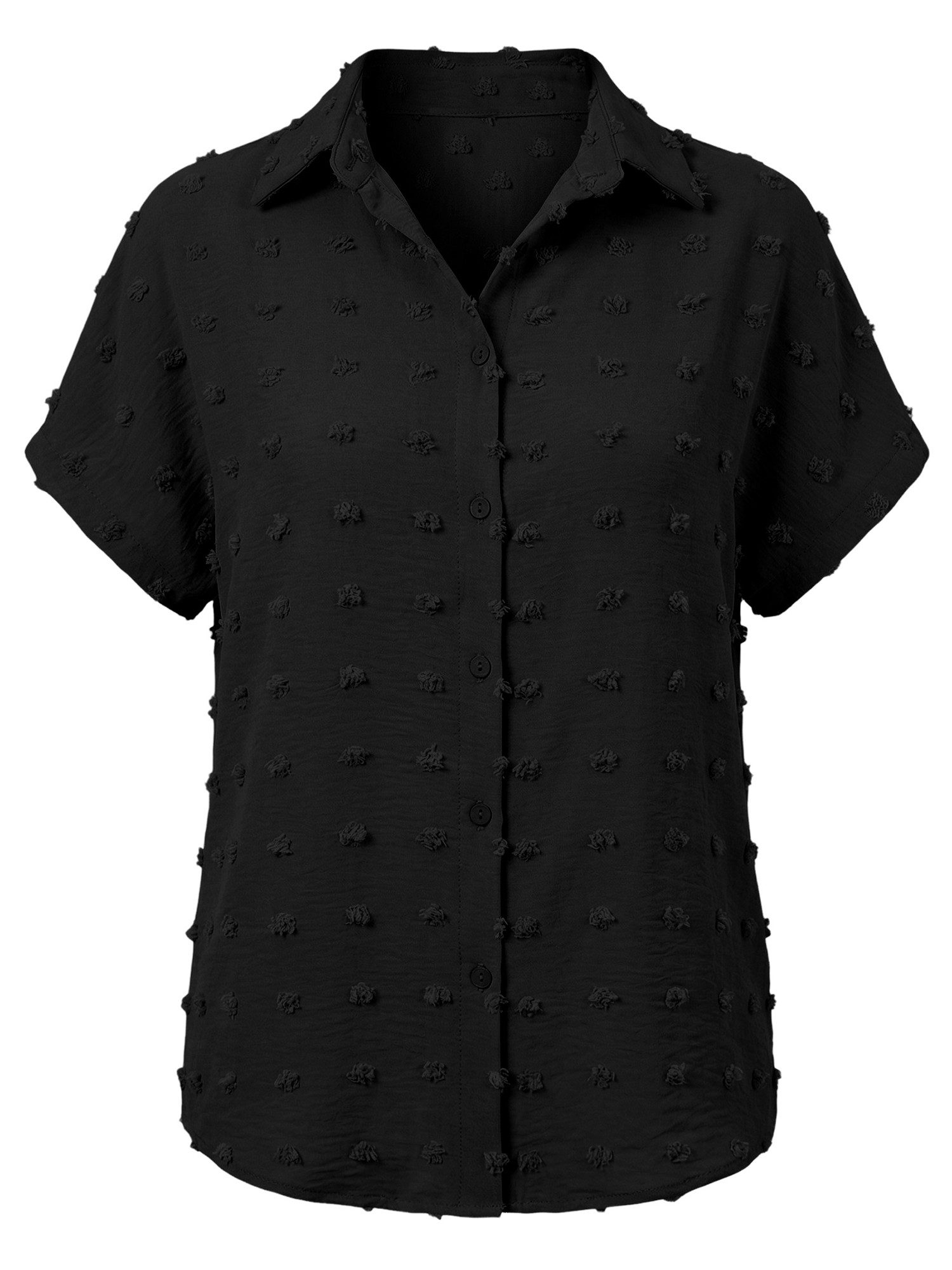 Blusenshirt Damen Kurzarm Casual Oberteil