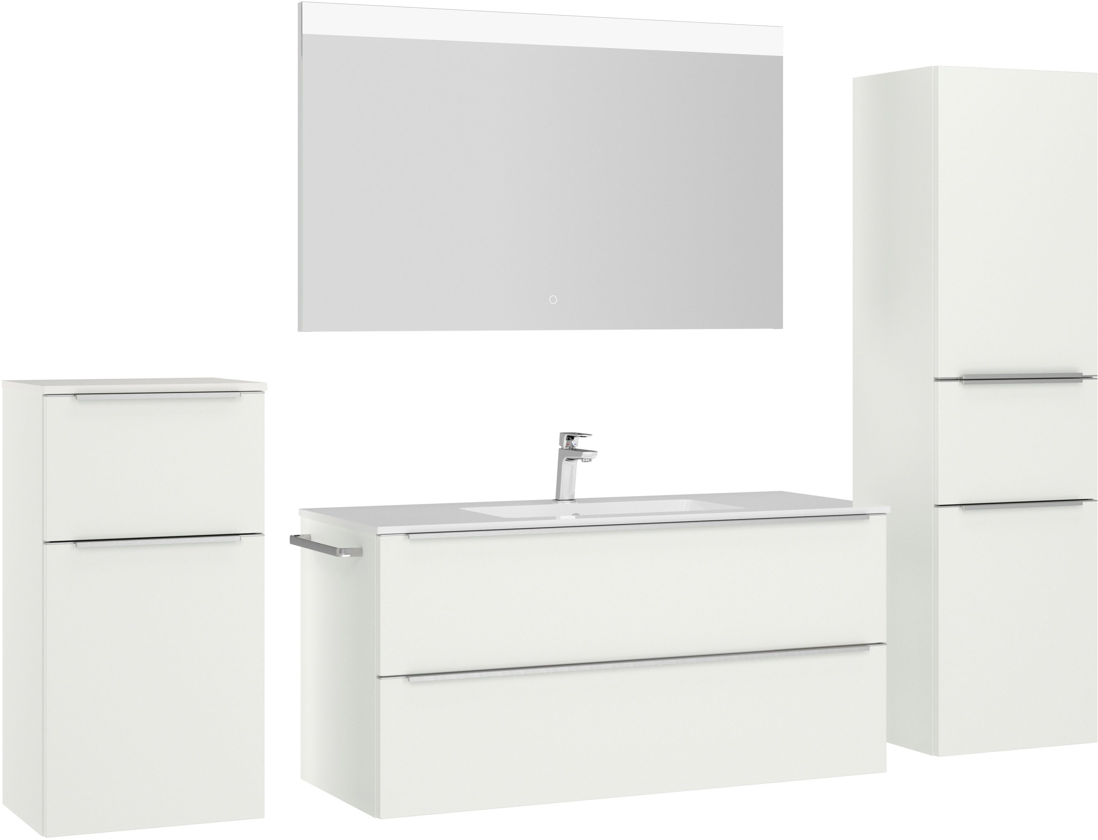 nobilia® Badmöbel-Set Levere, (4-St., vormontiert, mit günstig online kaufen