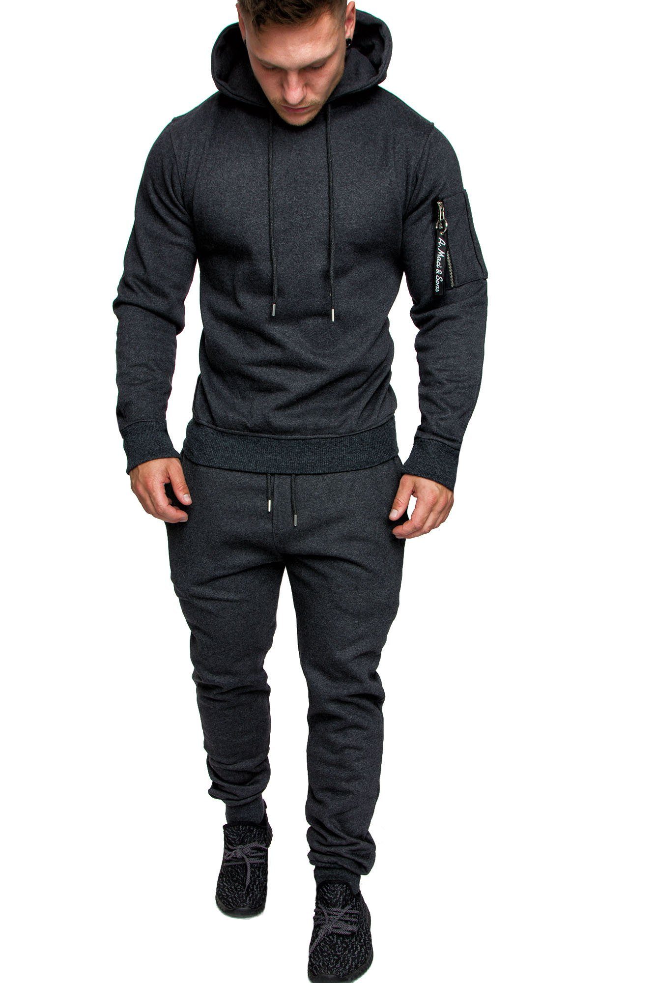 Amaci&Sons Trainingsanzug TOLEDO, Herren Cargo Stil Sportanzug Jogginganzug Sporthose Hoodie