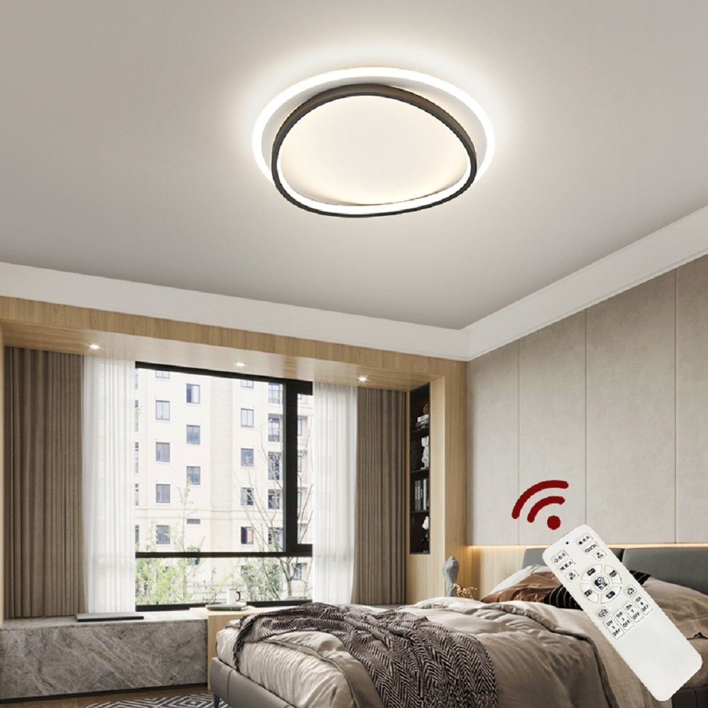 Deckenleuchte LED kaltweiß Fernbedienung fest Helligkeit bis LED stufenlos Euroton LED einstellbar neutralweiß integriert, Lichtfarbe Deckenleuchte einstellbar, mit Fernbedienung warmweiß