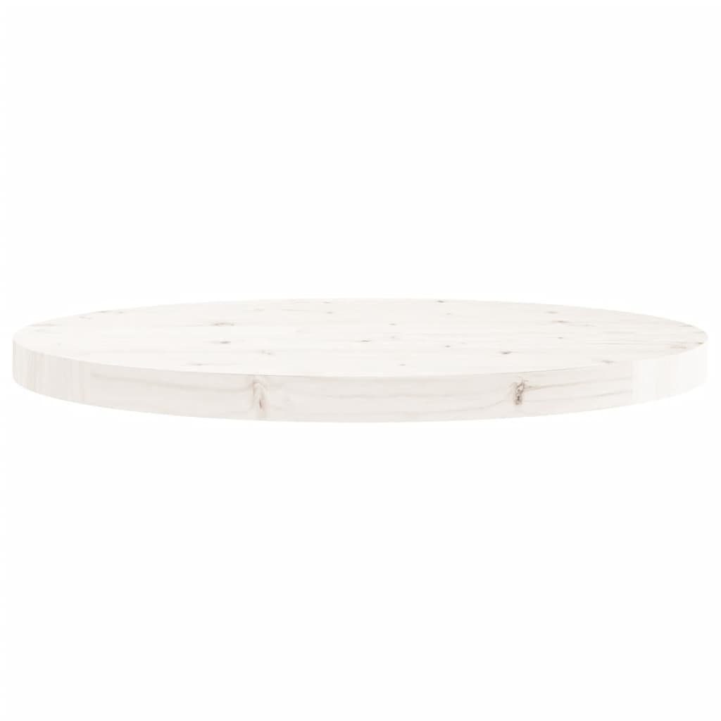 (1 Rund cm Tischplatte Weiß Kiefer vidaXL Tischplatte Massivholz Ø60x3 St)