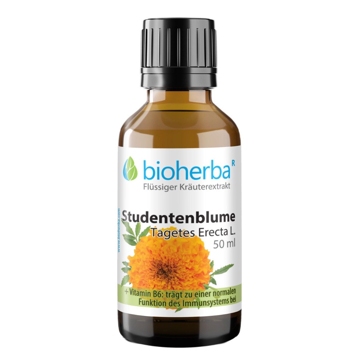 BIOHERBA R Studentenblume Тagetes Erecta L. Tropfen Tinktur 50 ml Nahrungsergänzungsmittel