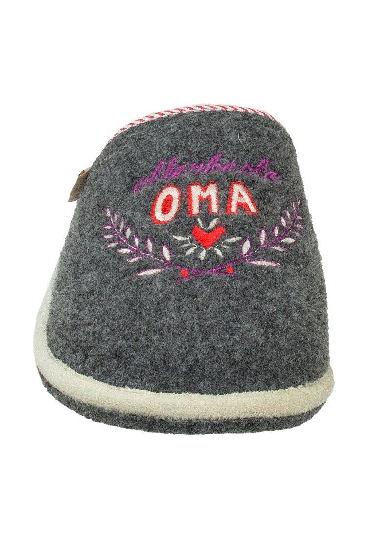 ADELHEID Allerbeste Oma Filzpantoffel Pantoffel