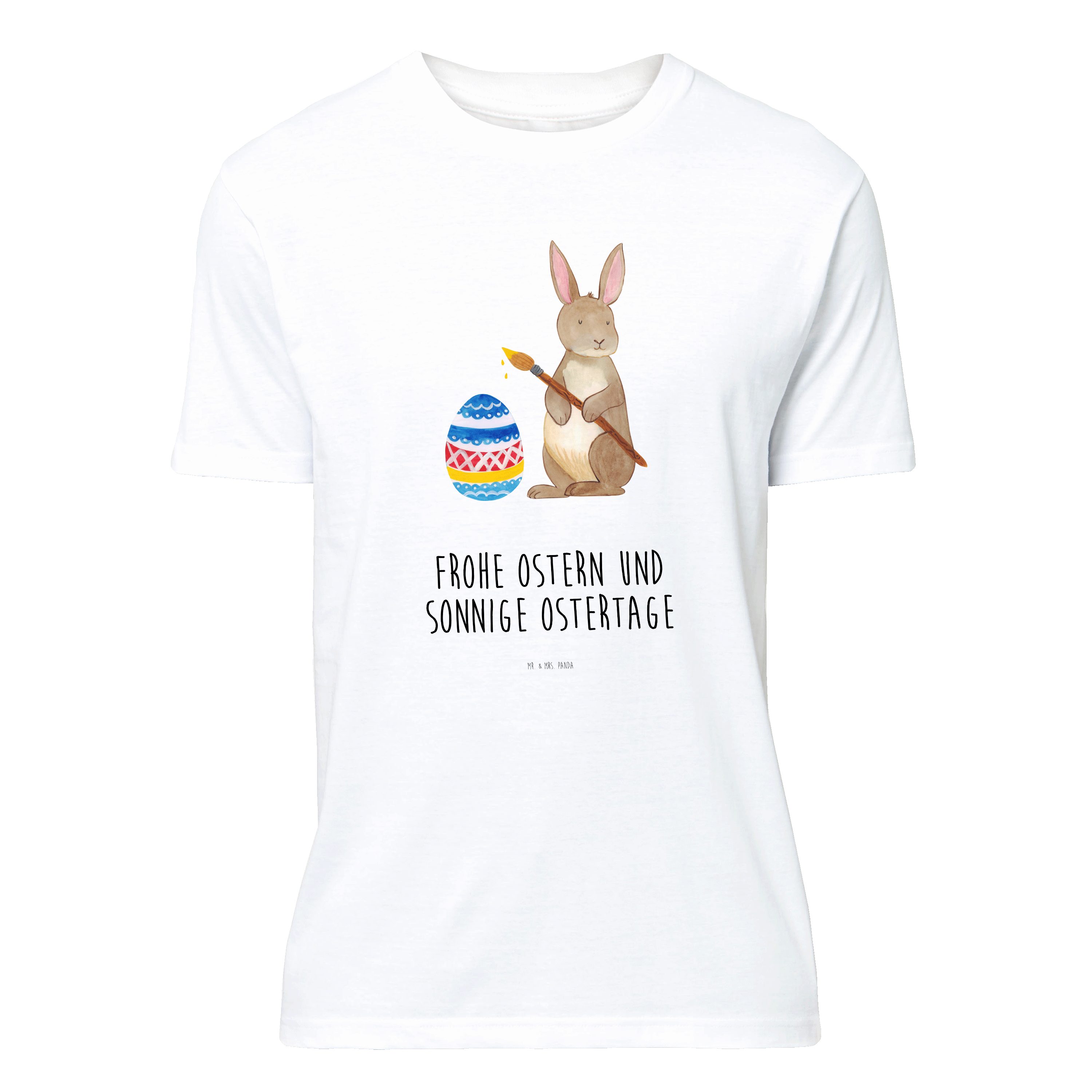 Mr. & Mrs. Panda T-Shirt Hase Eier Malen, S T-Shirt, Weiß, T-Shirt, Ostergrüße, Kaninchen, Ost (Packung) Shirt Frohe Ostern Ostern
