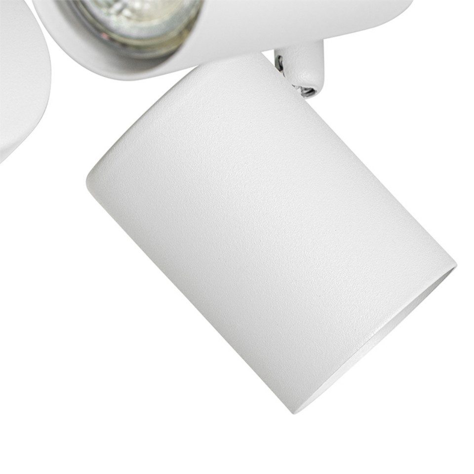 Qazqa LED Aufbaustrahler Jeana, ohne Leuchtmittel, Warmweiß, QAZQA Aufbau­spot, gu10, Weiß, Stahl, Modern