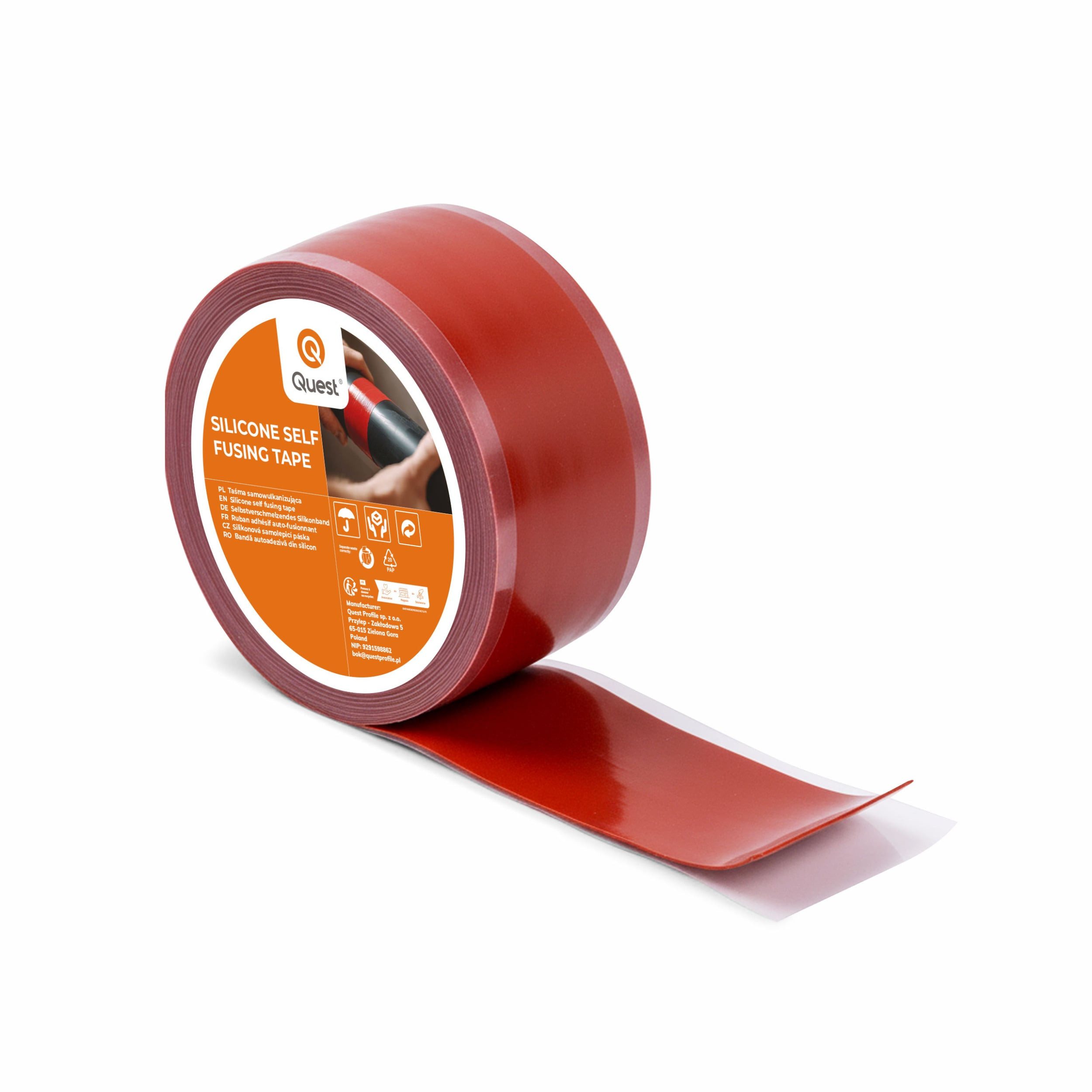 Quest Isolierband Selbstverschweißendes Dichtungsband 25 mm, 3-m-Rolle (1-St) selbstverschweißend, 25 mm, 3-m-Rolle, 0,5 mm stark