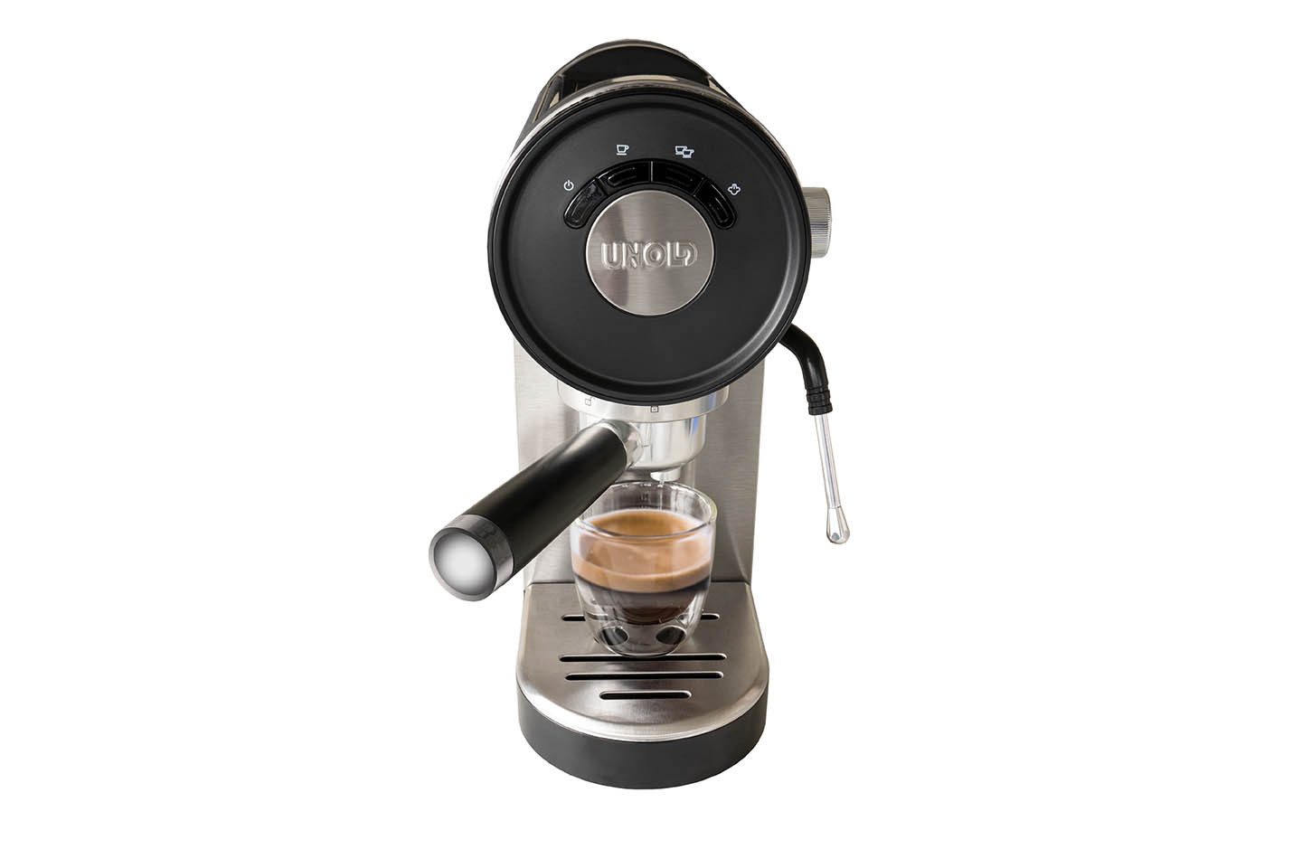 Unold Espressomaschine, 20 bar Milchschaumdüse 1-2 Tassen Thermoblock-Heizsystem