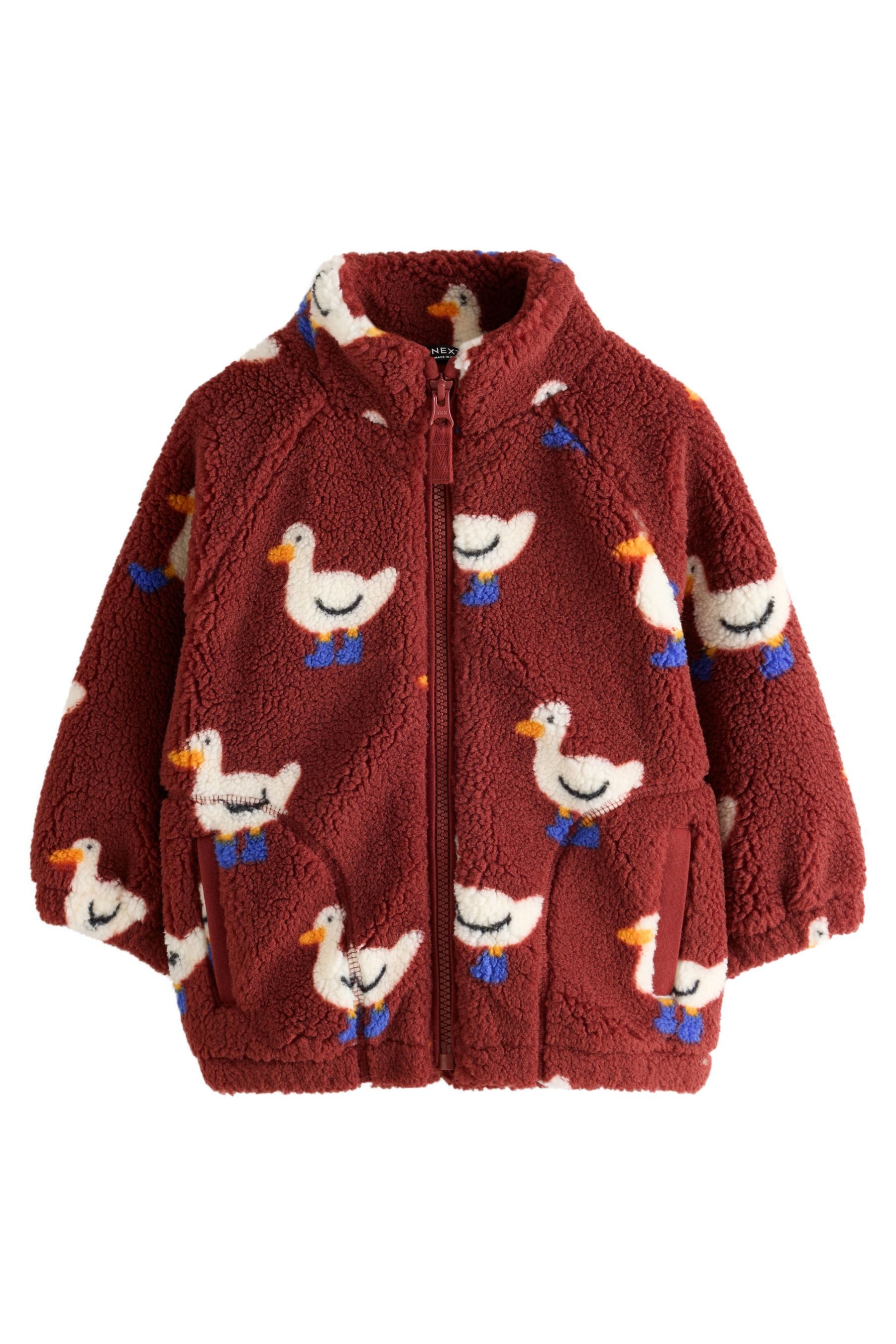 Next Fleecejacke Fleece mit durchgehendem Print (1-St)