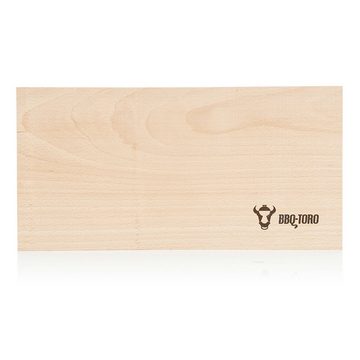 BBQ-Toro Räucherbrett Räucherbrett aus 100 % Buchenholz (2 Stück), 30 x 15 x 1 cm Grillen, Holz