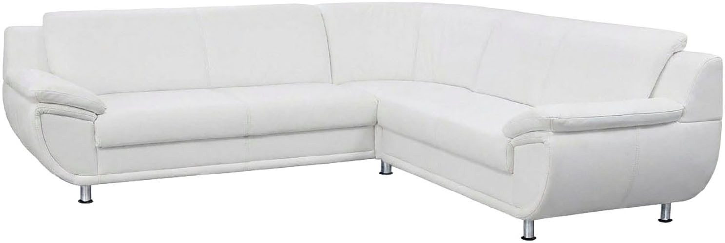 TRENDMANUFAKTUR Ecksofa Rondo wahlweise mit Schlaffunktion, bequeme Armlehnen, L-Form, wahlw.mit Federkern, Füße chromfarben, Unser Dauertiefpreis