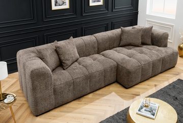 riess-ambiente Ecksofa ZERO GRAVITY 305cm taupe, Einzelartikel 1 Teile, Wohnzimmer · Bouclé · XXL Couch · Bigsofa · Ottomane rechts