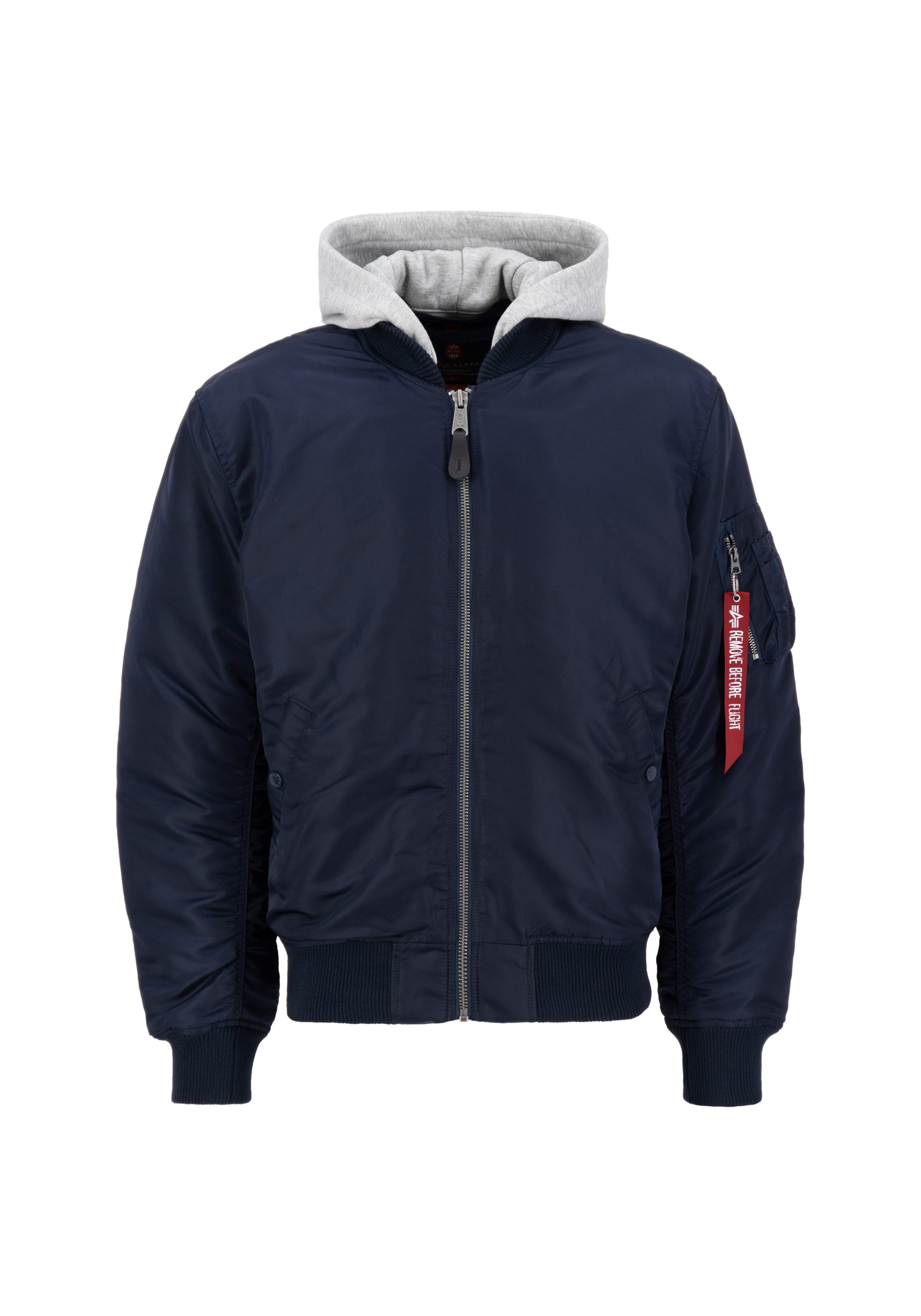 Alpha Industries Bomberjacke MA-1 Zip Hood Back EMB günstig online kaufen